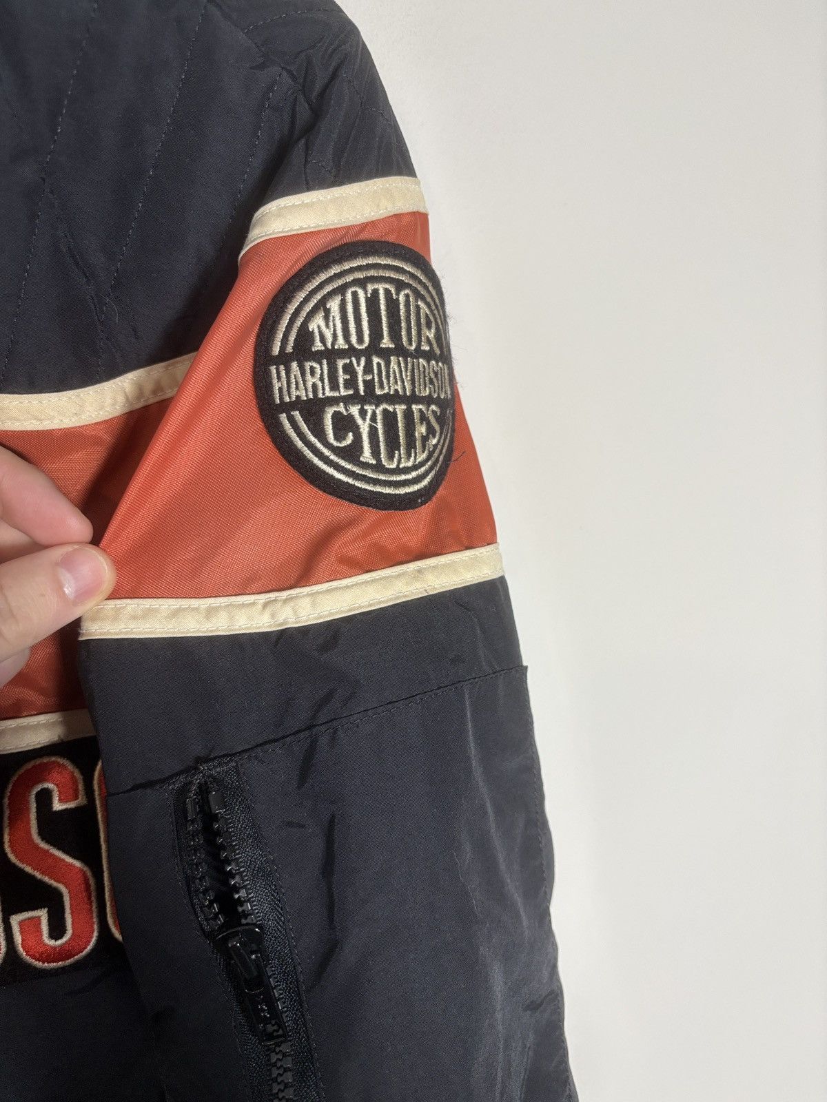 Harley Davidson Vtg Harley Davidson Motorcycles Bomber Jacket USA Sun Fade Size M / US 6-8 / IT 42-44 - 3 Thumbnail