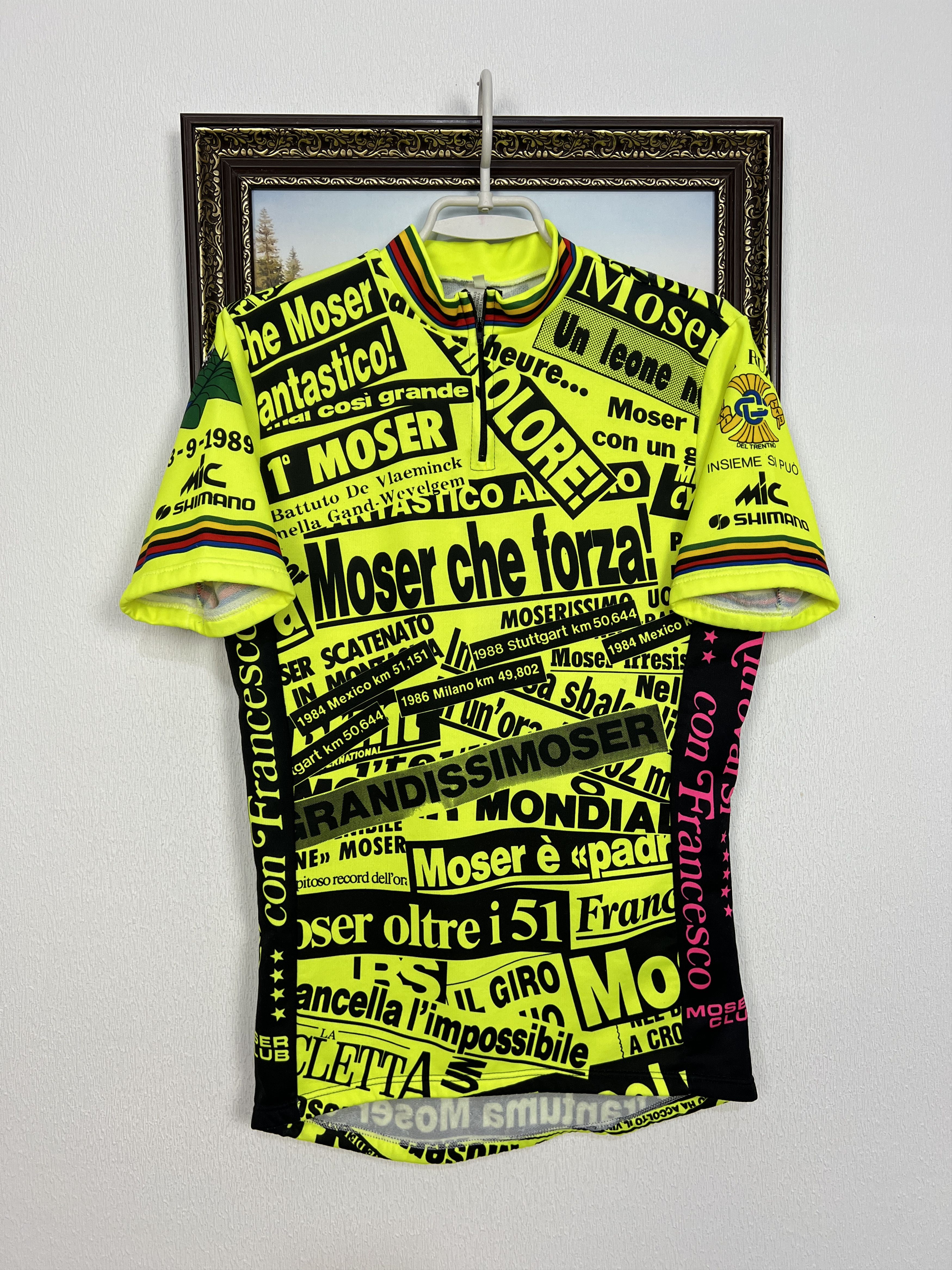 Vintage Francesco Moser Retirement Cycling Jersey Maglia Italy Size US L / EU 52-54 / 3 - 1 Thumbnail