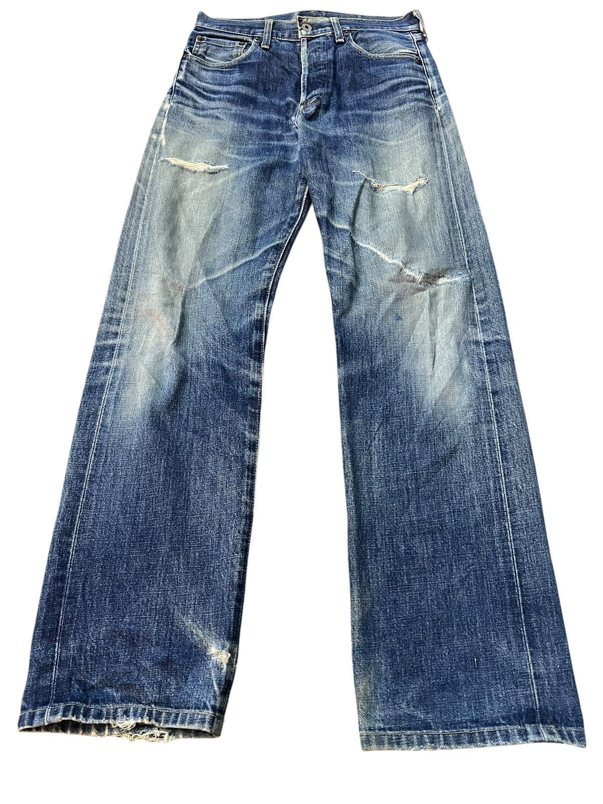 Levi's LEVI’S 702 BIG E BACKLE BACK SELVEDGE FADED DISTRESSED JEAN Size US 28 / EU 44 - 1 Thumbnail