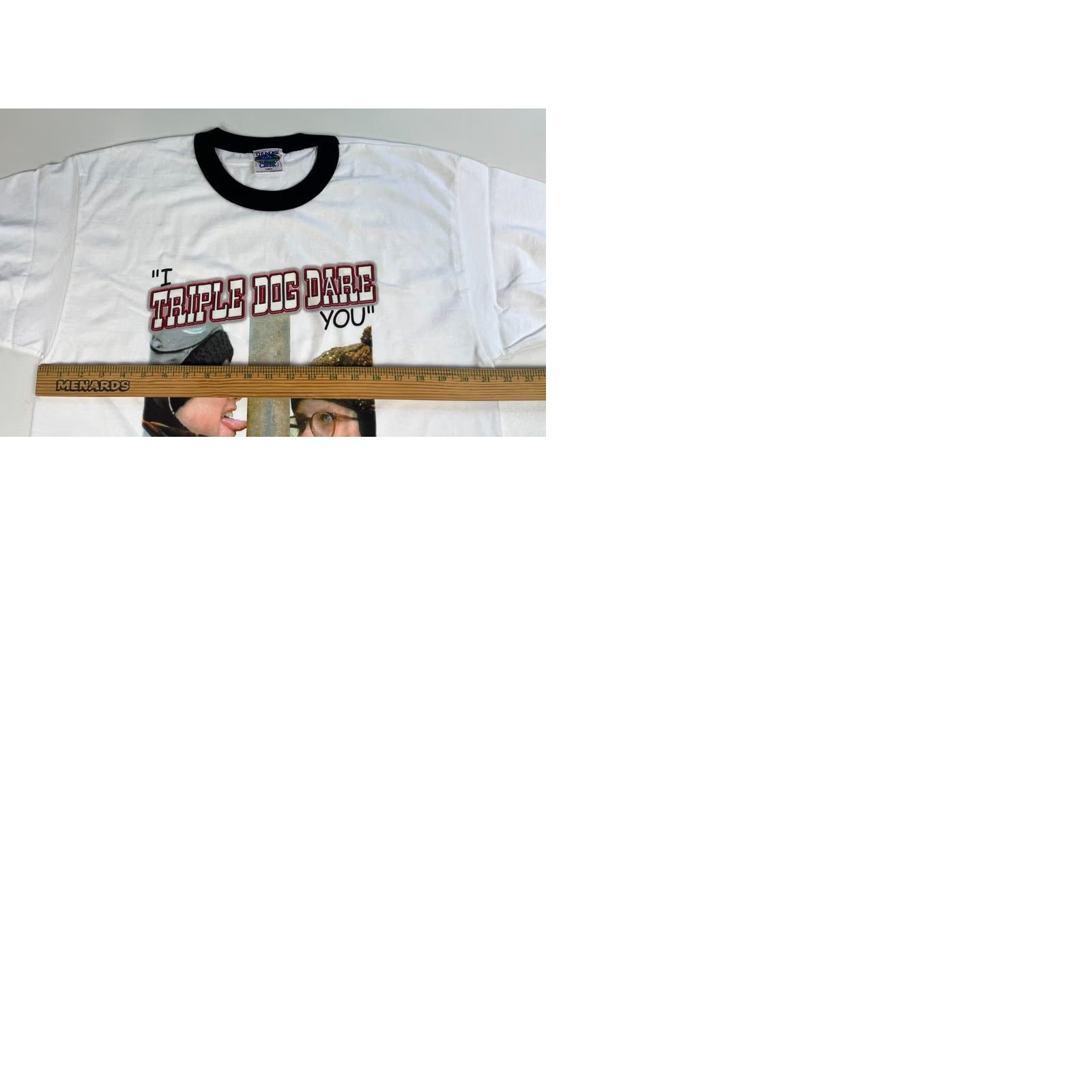 Vintage VINTAGE Thunder Creek T-Shirt Men NOS Christmas Story "I Triple Dog Dare You" Sz L White Size US L / EU 52-54 / 3 - 9 Thumbnail