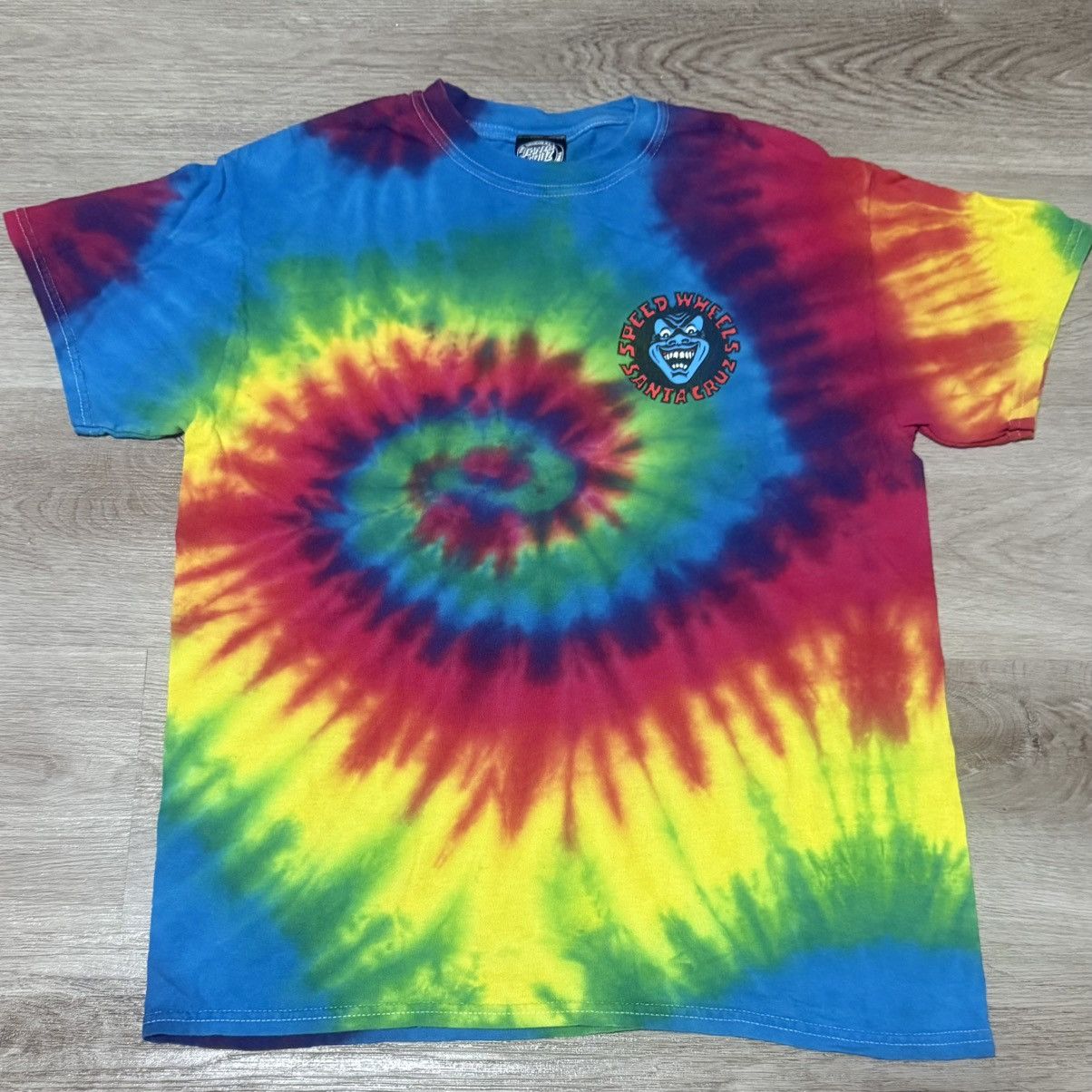 Santa Cruz Skateboards Santa Cruz Skateboards Screaming Hand Tie Dye Colorful Tee M Size US M / EU 48-50 / 2 - 1 Thumbnail