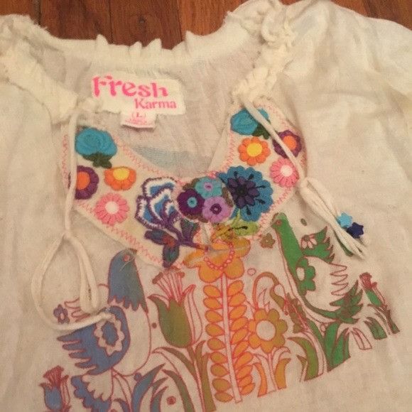 Other Fresh Karma cream graphic Sweater Shirt Top Size L / US 10 / IT 46 - 5 Thumbnail