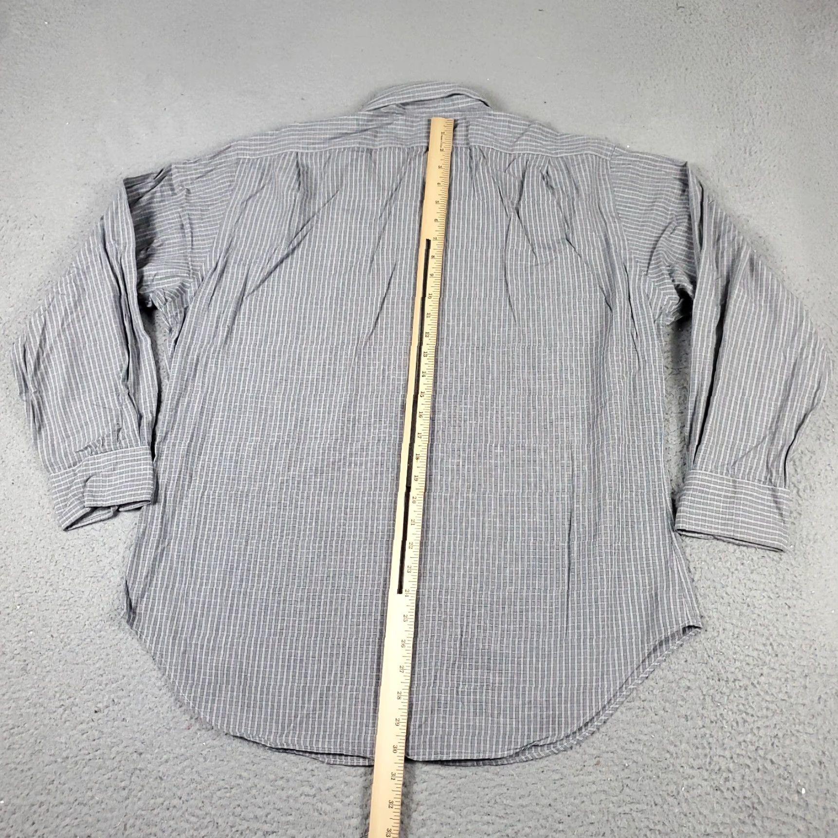 Ralph Lauren Ralph Lauren Shirt Mens 16 Gray Plaid Dress Button Up Long Sleeve - Regular Fit, Non-Iron, Pockets, 100% Cotton, Classic American Style Size 42R - 6 Thumbnail