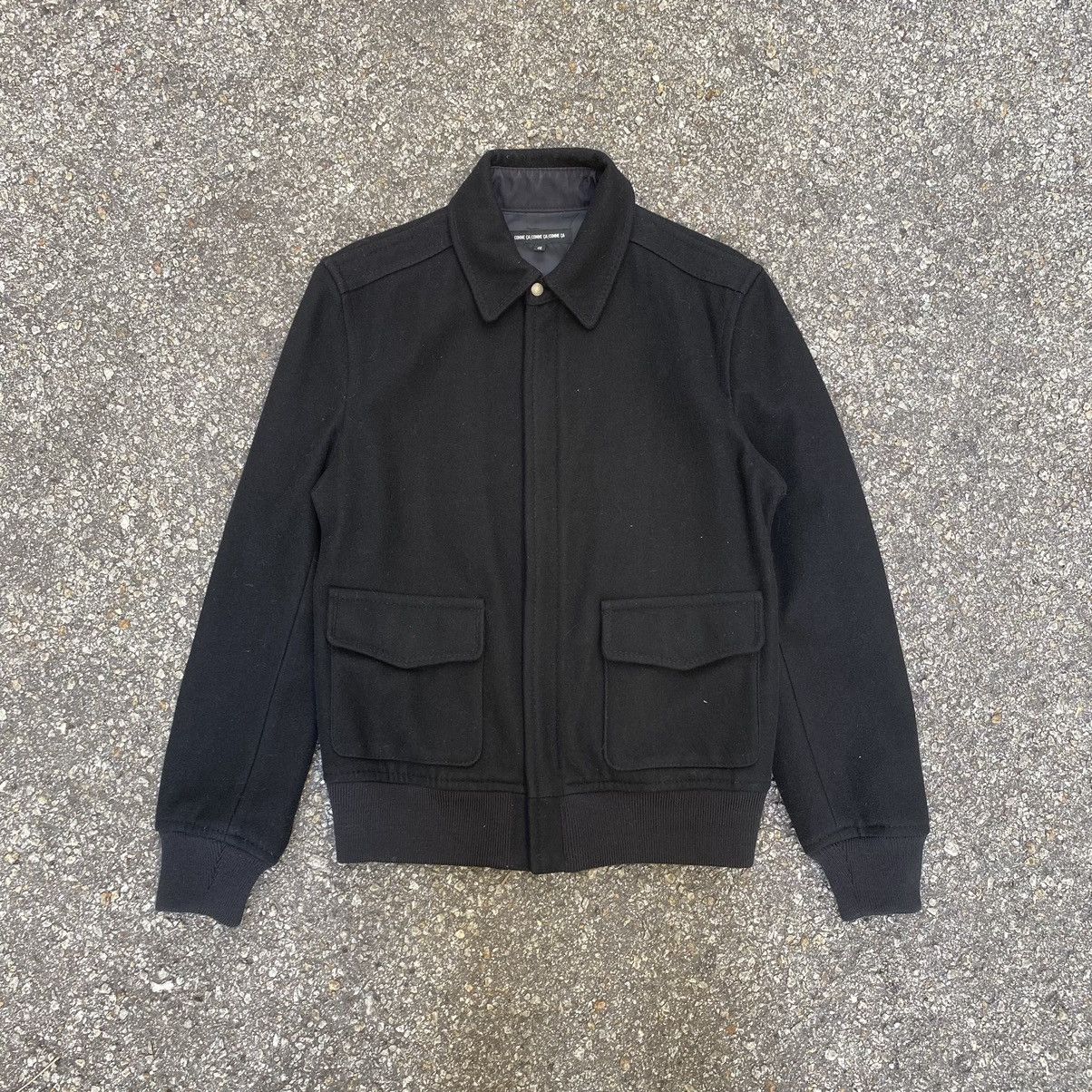 image of Cashmere Wool x Comme Ca Ism Comme Ca Du Mode Wool Jacket Zip Up Coat in Black, Men's (Size Small)