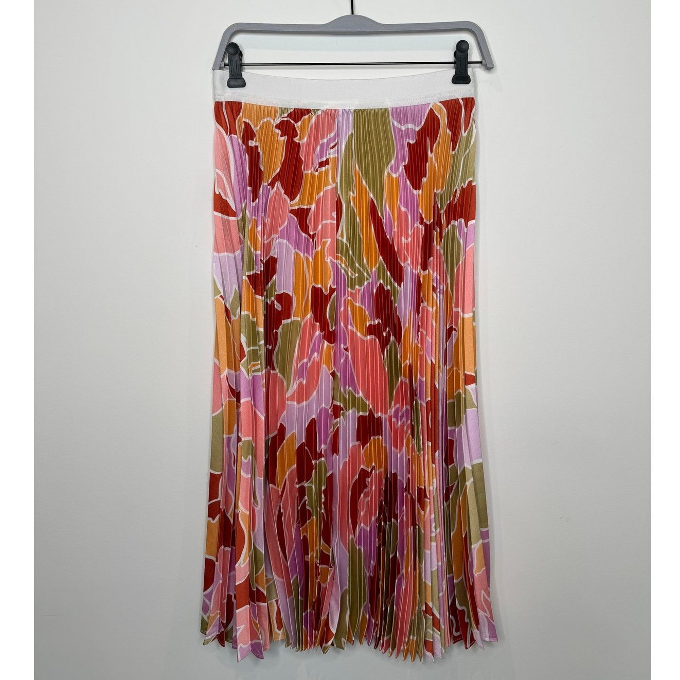 Nordstrom NWT HALOGEN Nordstrom Double Slit Pleat Skirt Canyon Sunset Size 26" / US 2 / IT 38 - 6 Thumbnail