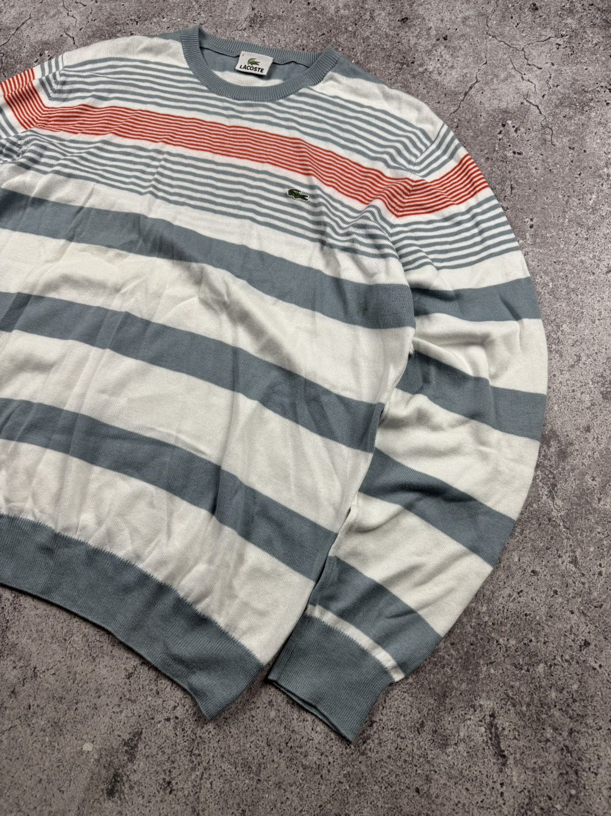 Lacoste Vintage Lacoste Striped Y2K Sweater Crewneck Vintage Cotton Size US L / EU 52-54 / 3 - 2 Thumbnail