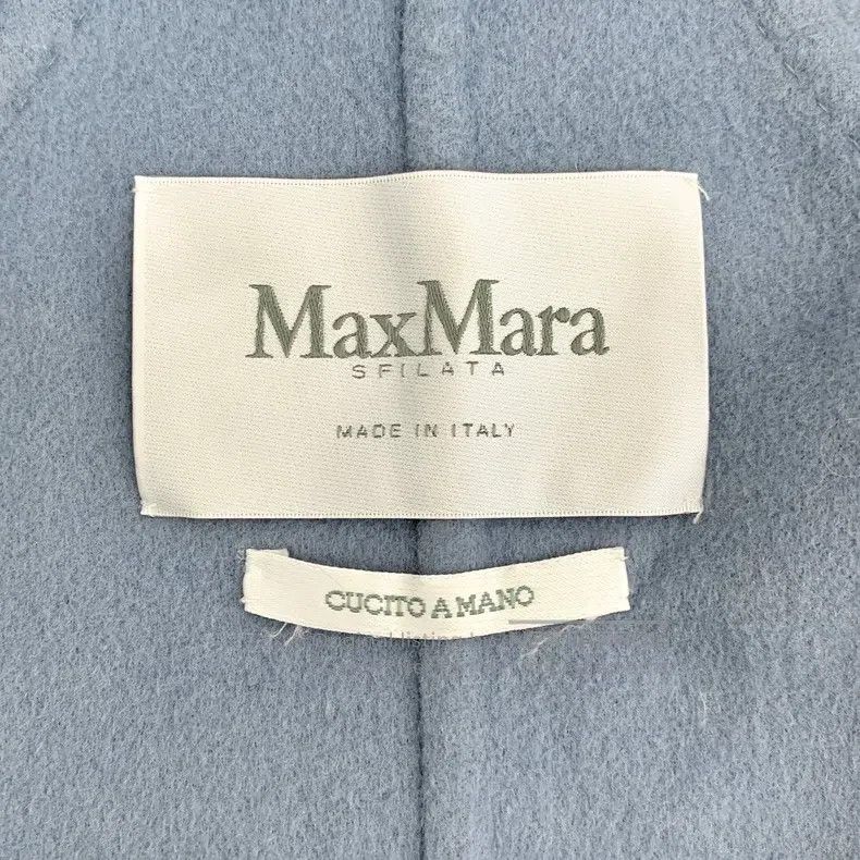 Max Mara Max Mara Sky Blue Sheep Wool Collar Long Sleeve Belted Coa Size XS / US 0-2 / IT 36-38 - 5 Thumbnail