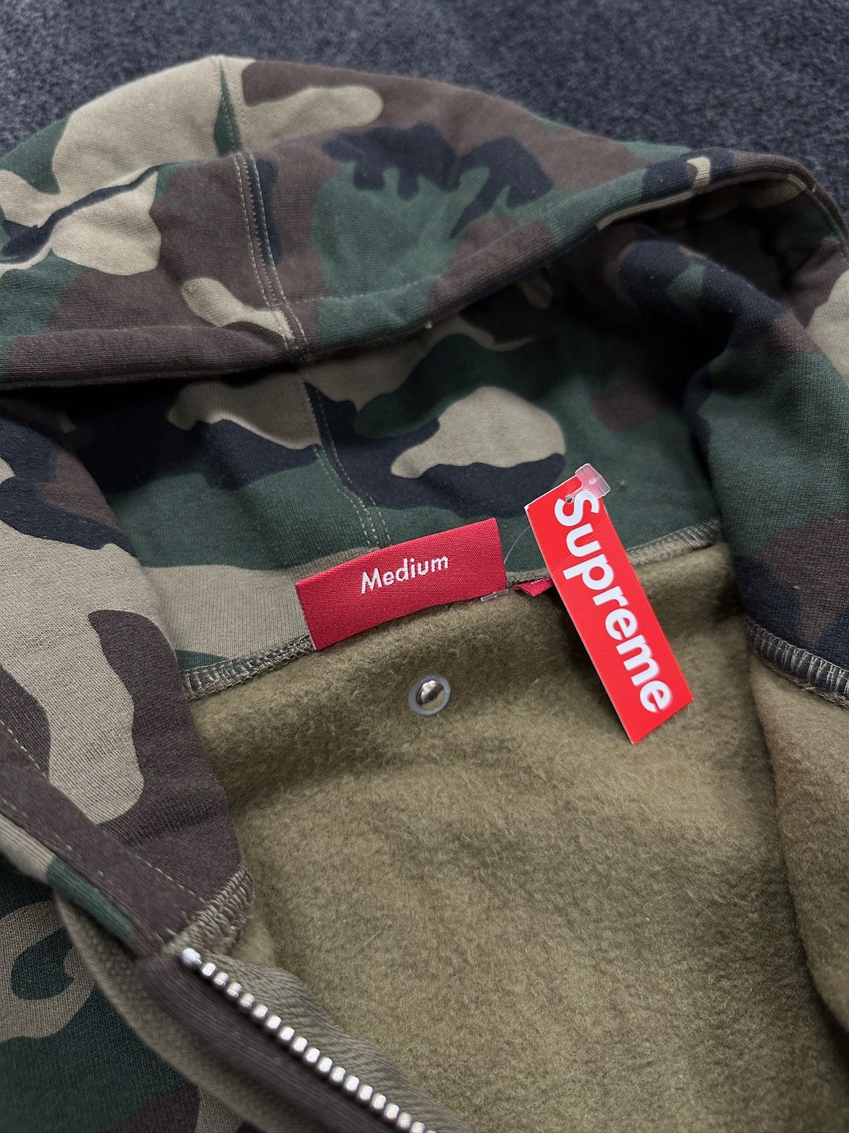 B.B. Simon × Supreme Supreme b.b. Simon Studded Zip Up Hoodie Camo Size US M / EU 48-50 / 2 - 5 Thumbnail