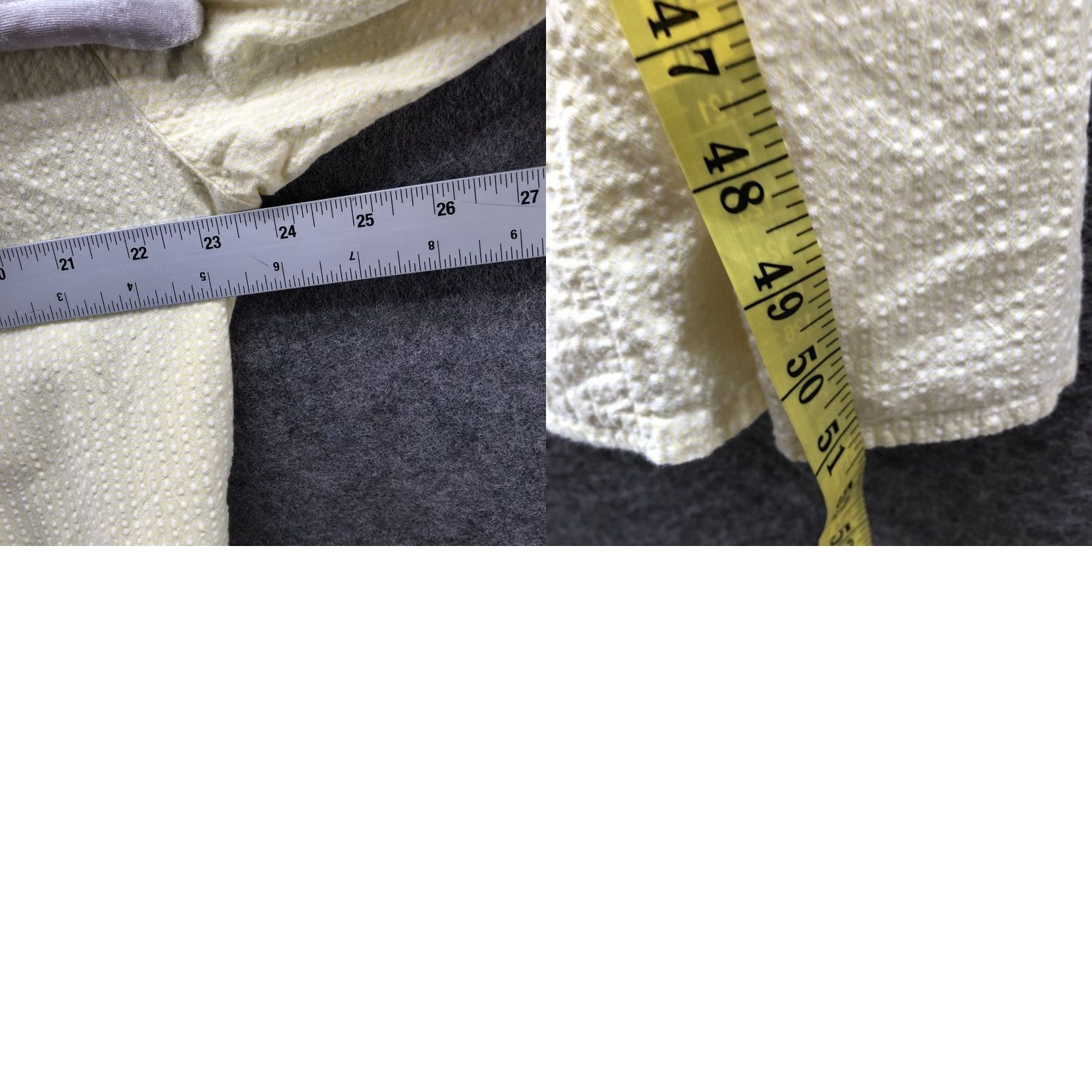Vintage VINTAGE Eileen West Robe Womens M Yellow Cotton Seersucker Lounge Duster Romantic, VTG, 1990s, M, Womens Size ONE SIZE - 8 Thumbnail