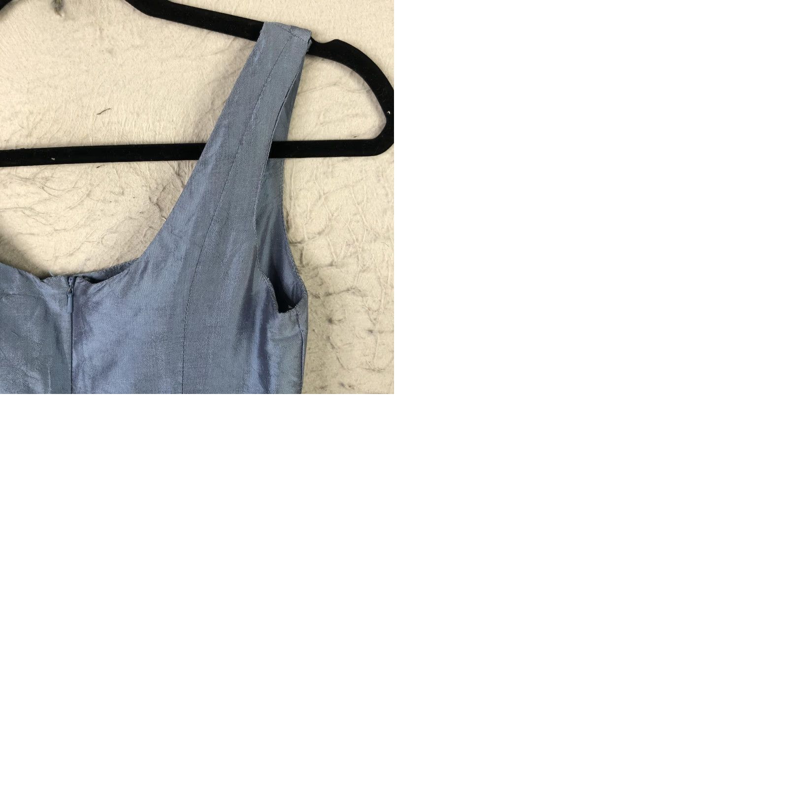 Vintage Lula Kate Dress Womens 4 Blue Silk Maxi Scoop Neck Sleeveless Formal Gown Size S / US 4 / IT 40 - 11 Thumbnail