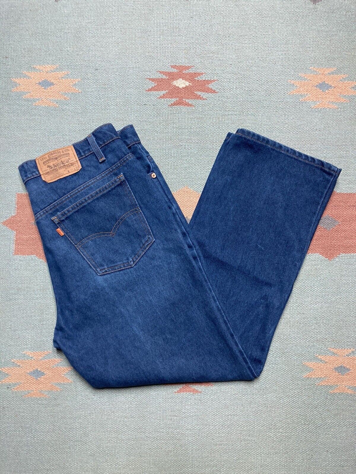 VTG Levi's 516 jeans bootcut orange tab indigo 80s 38x29