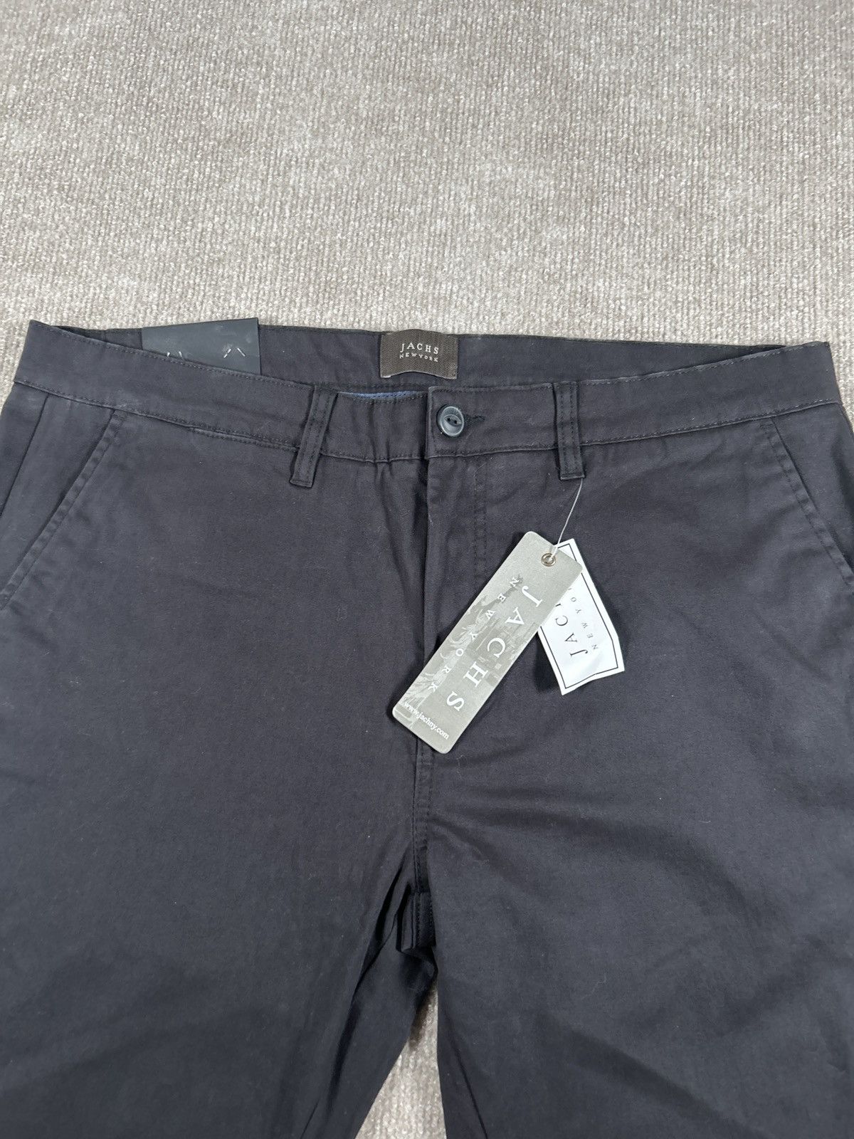 JACHS NY JACHS New York Men’s Straight Fit Chino Pants Black NWT 0162 Size US 36 / EU 52 - 3 Thumbnail