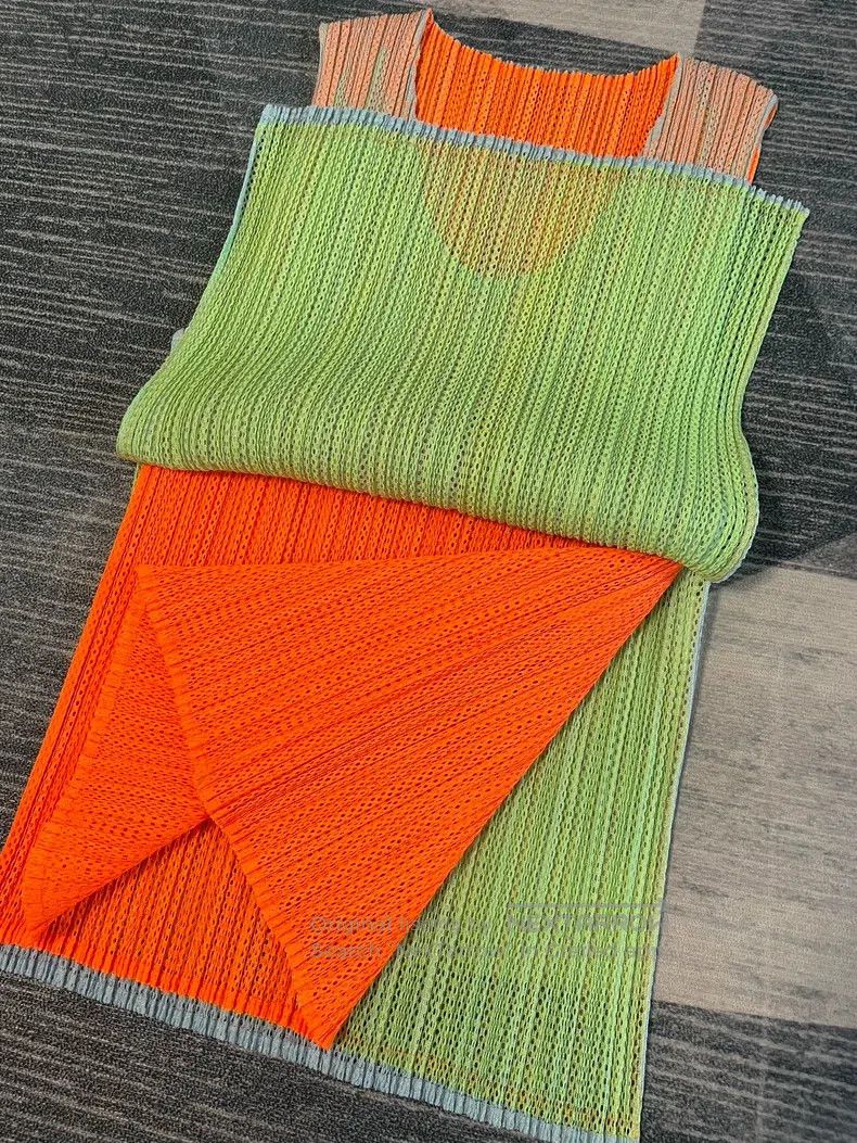Issey Miyake Issey Miyake Double Color Block Ruffle Mesh Vest Size L / US 10 / IT 46 - 9 Thumbnail