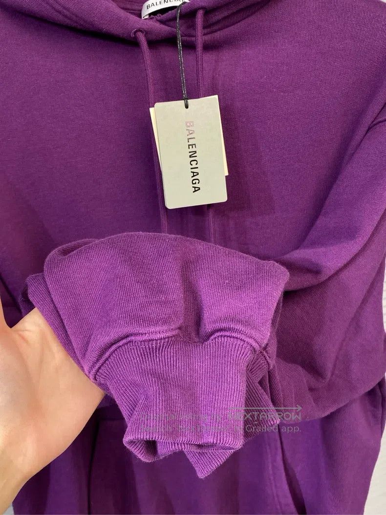 Balenciaga Balenciaga Hooded sweatshirt with back letter print logo, Size US S / EU 44-46 / 1 - 5 Thumbnail