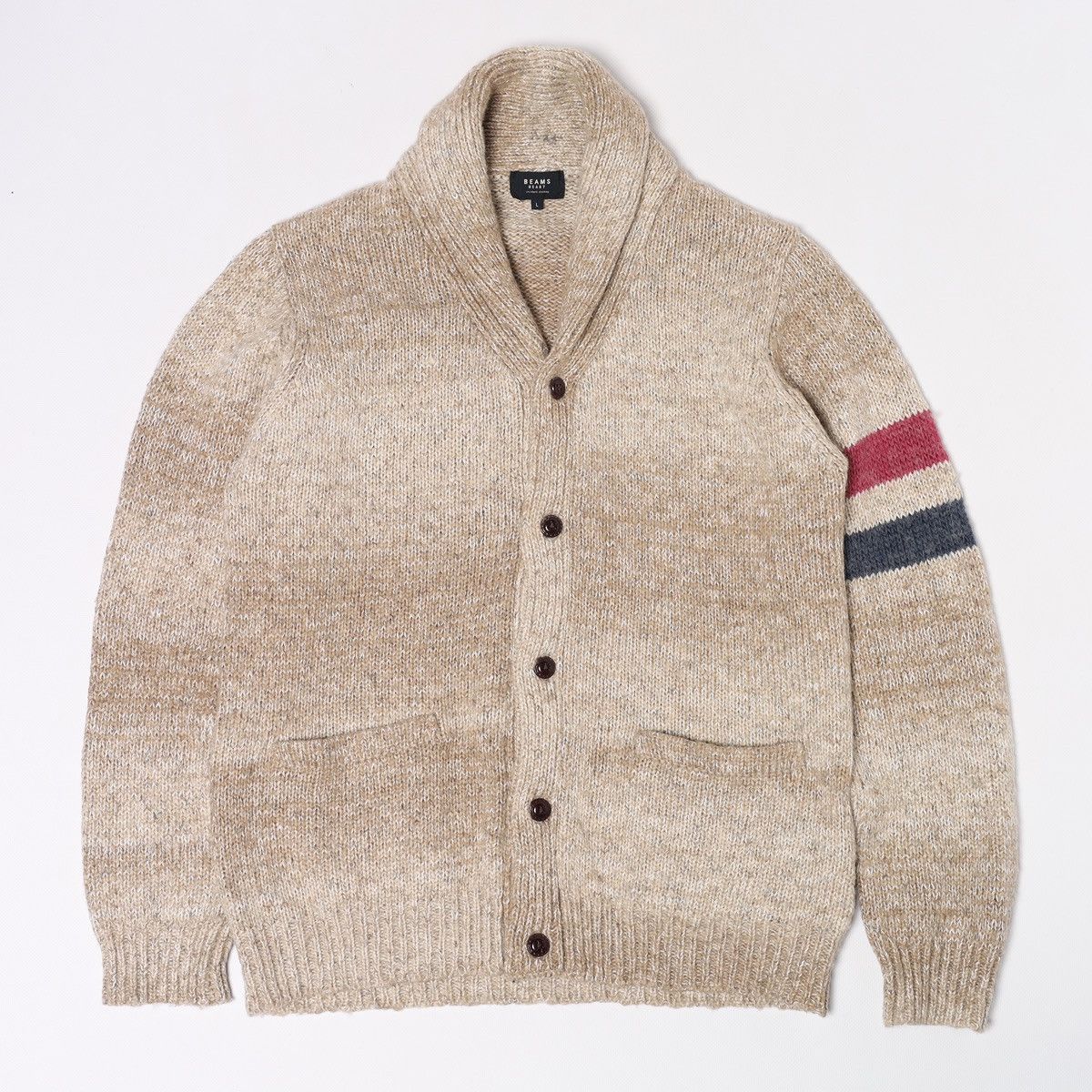Beams Japan Beams Heart Cardigan Acrylic Wool Cotton Sweater Shawl Colla Size US M / EU 48-50 / 2 - 1 Thumbnail