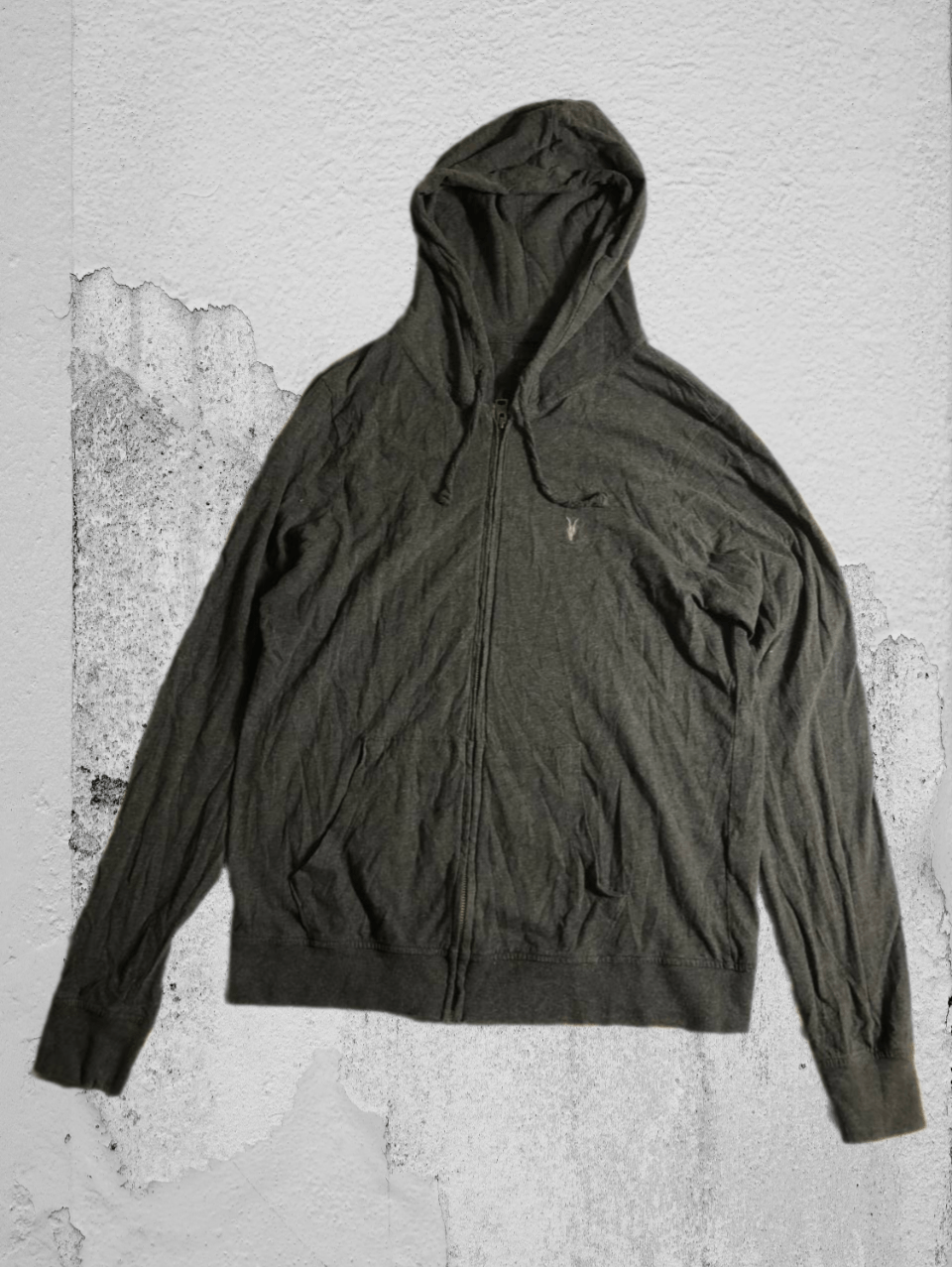 Allsaints VINTAGE Y2K ALLSAINTS ZIP HOODIE BIG HOOD RARE Size US L / EU 52-54 / 3 - 1 Thumbnail