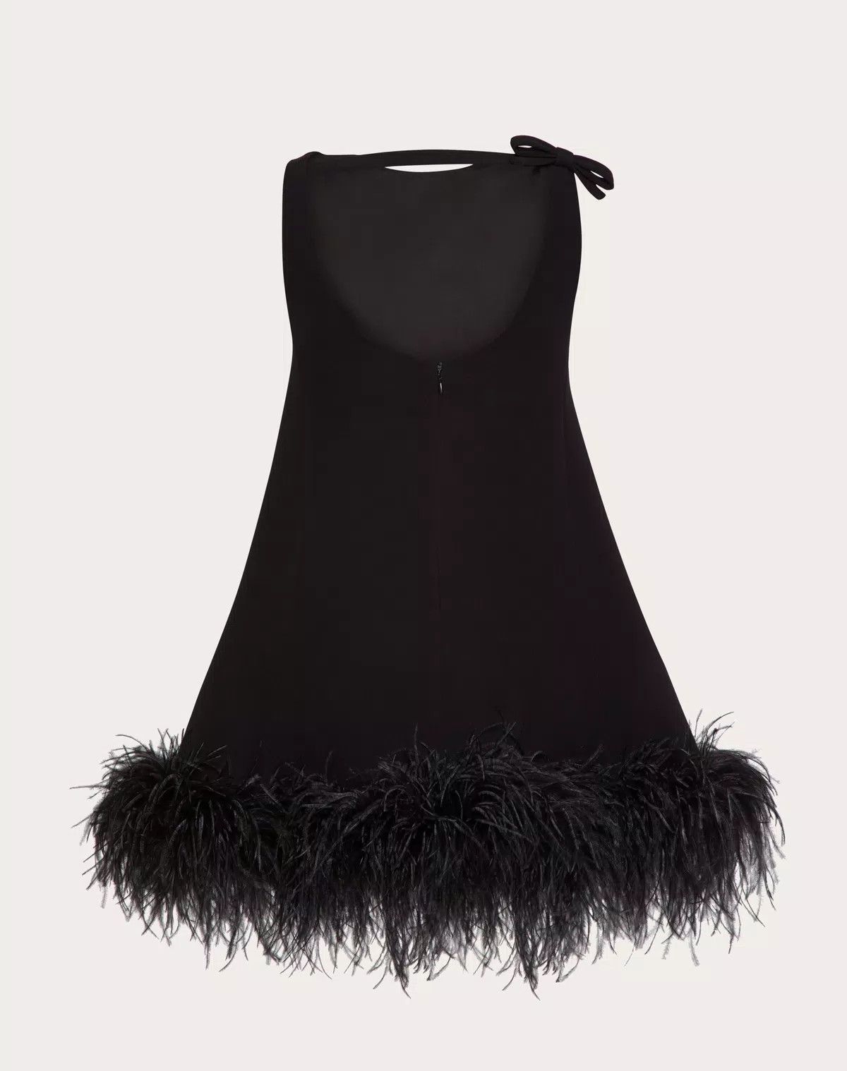 Valentino o1s1wg110426 Structured Couture Short Dress in Nero Size S / US 4 / IT 40 - 3 Thumbnail