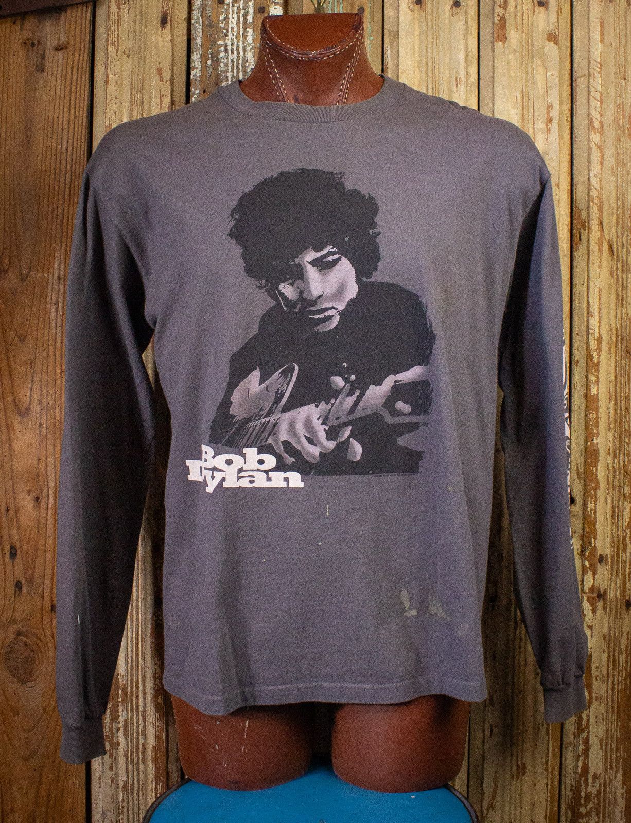 image of Band Tees x Vintage Bob Dylan Long Sleeve Concert T Shirt 1997 in Grey, Men's (Size XL)