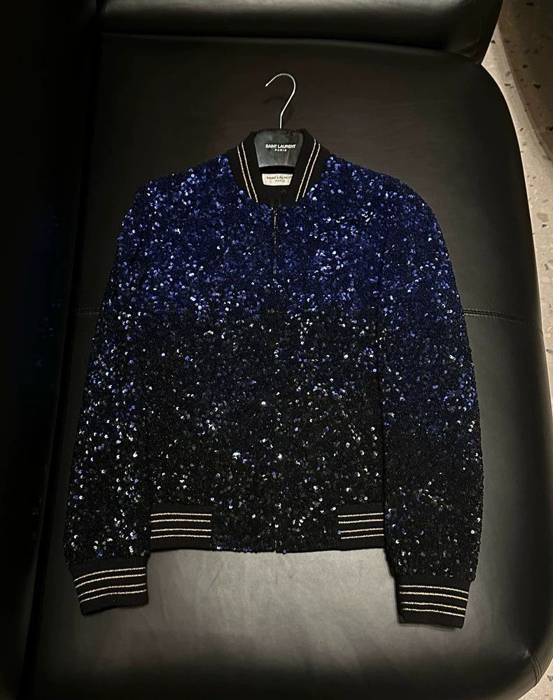 Saint Laurent Paris Saint Laurent Paris Blue and black scale jacket-2506 Size US S / EU 44-46 / 1 - 1 Thumbnail