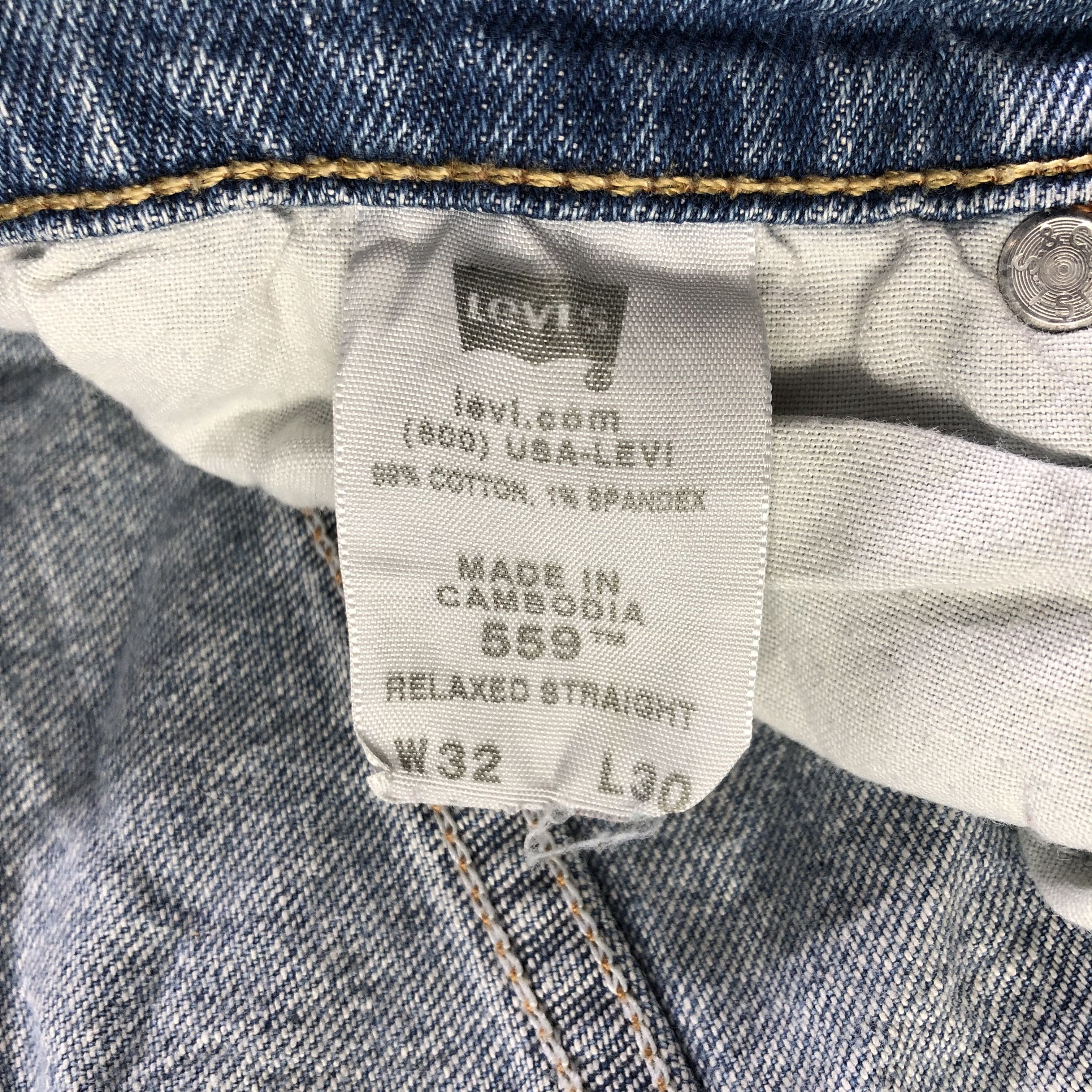 Levi's Vintage Light Wash Levis 559 Jeans-J4194 Size US 32 / EU 48 - 11 Thumbnail