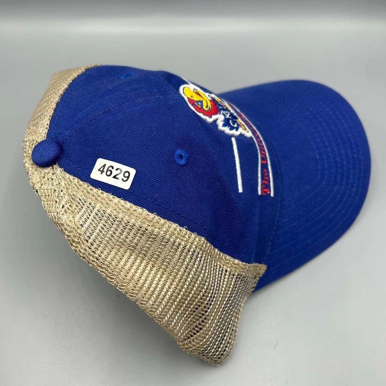 The Game Vintage Kansas Jayhawks Trucker Hat Men NCAA Snap Back Cap Size ONE SIZE - 8 Thumbnail