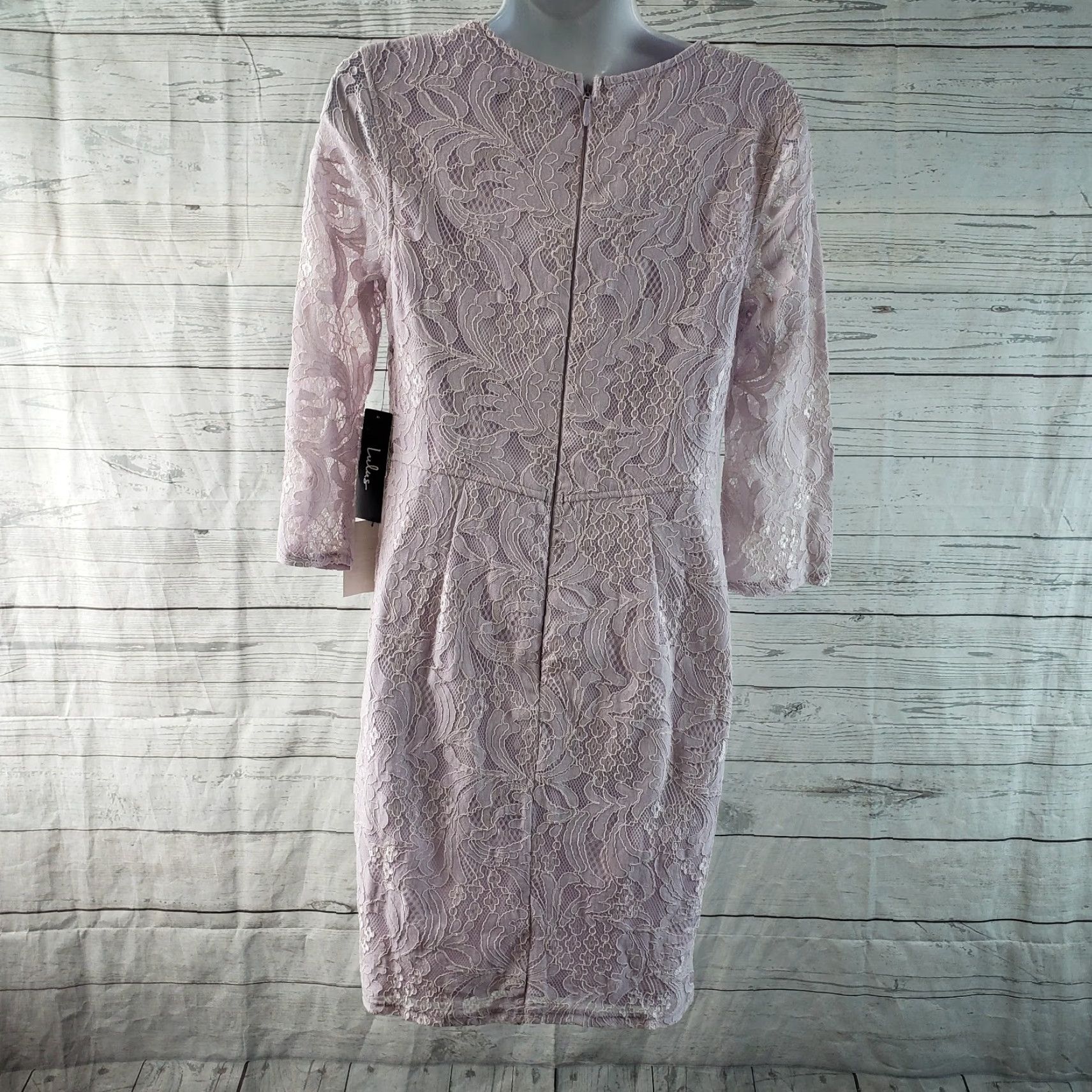 Lulus Lulus Women's All For You Lavender Lace Dress 3/4 Sleeve Medium Dress Lace Short Sleeve Womens Size M / US 6-8 / IT 42-44 - 4 Thumbnail