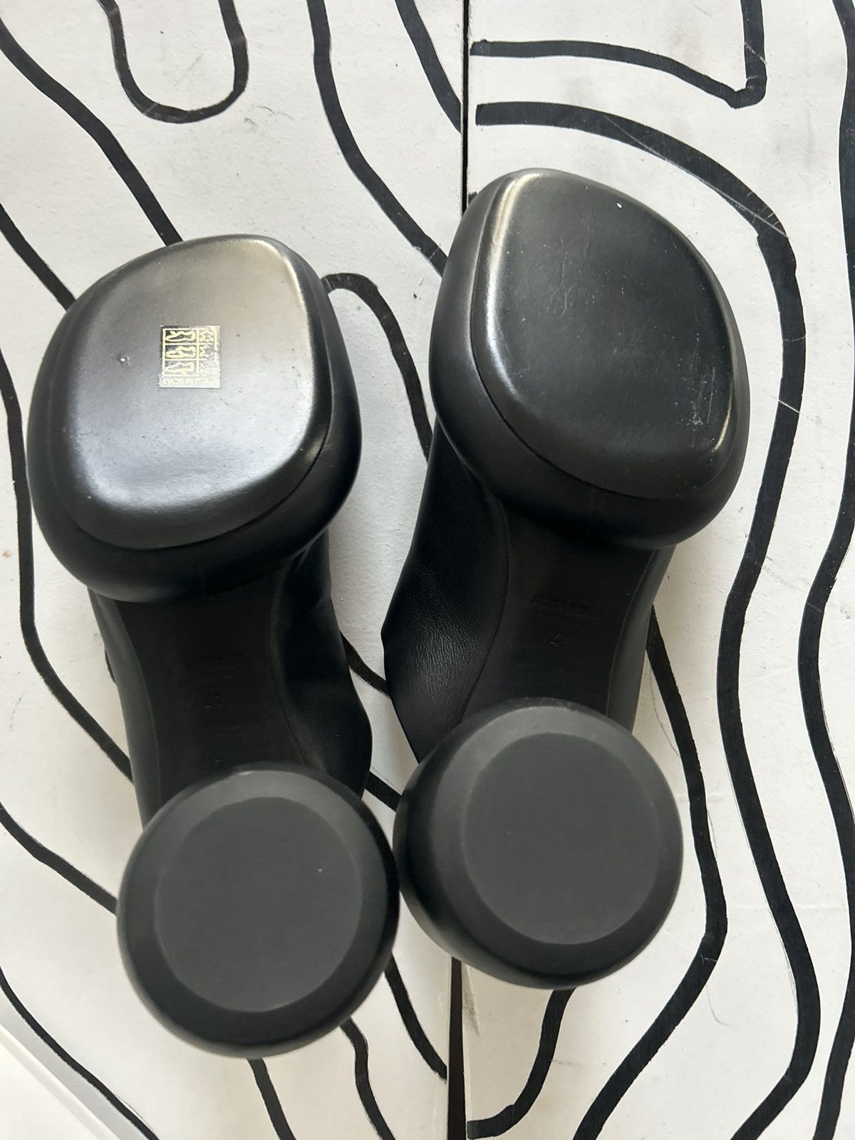 Jil Sander Jil Sander Chunky Black Leather Mules Size US 11 / IT 41 - 6 Thumbnail