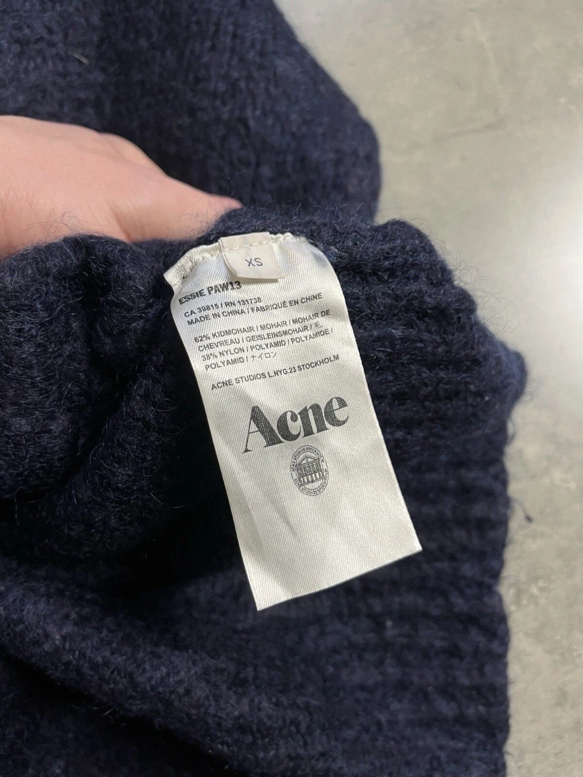 Acne Studios Acne Studios Mohair Sweater Navy Essie Paw13 Size XS / US 0-2 / IT 36-38 - 7 Thumbnail