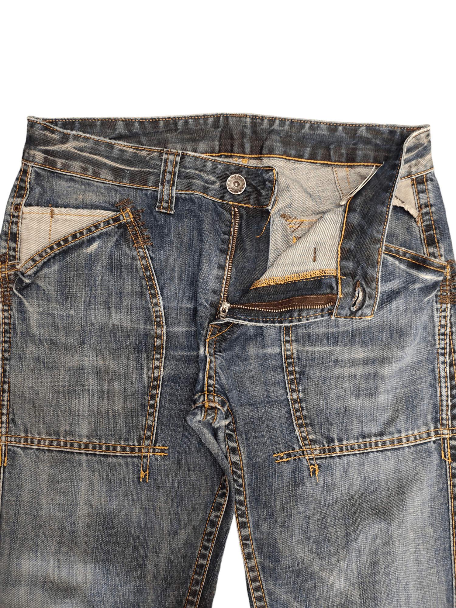 Replay Vintage Y2k Replay Spiral Cut Fatigue Denim Pants Size US 30 / EU 46 - 7 Thumbnail