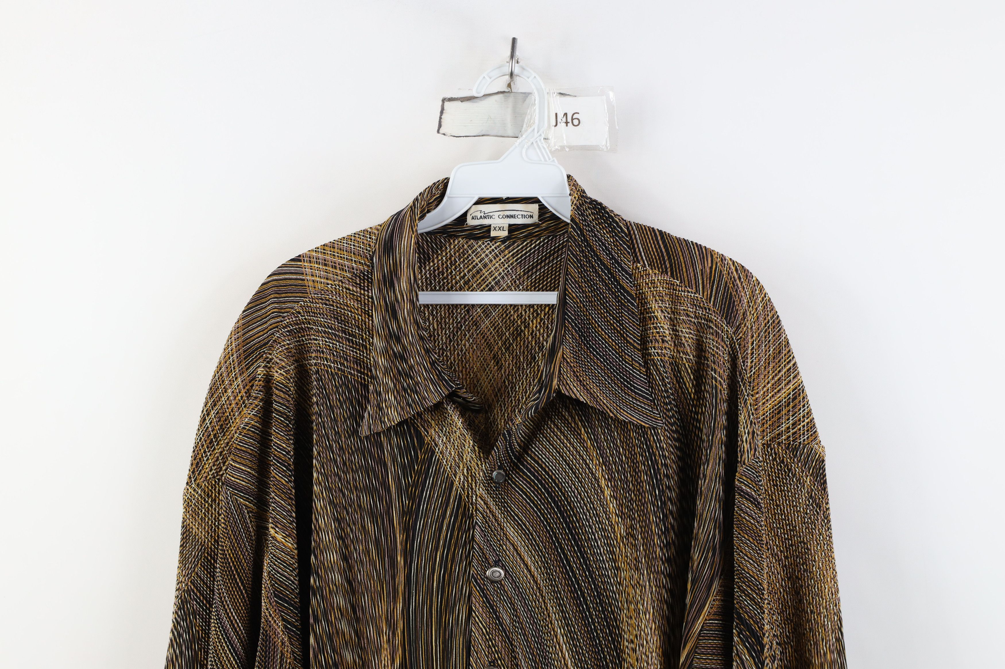 Vintage Vintage 90s Streetwear Earth Tone Ribbed Knit Button Shirt Size US XXL / EU 58 / 5 - 2 Thumbnail