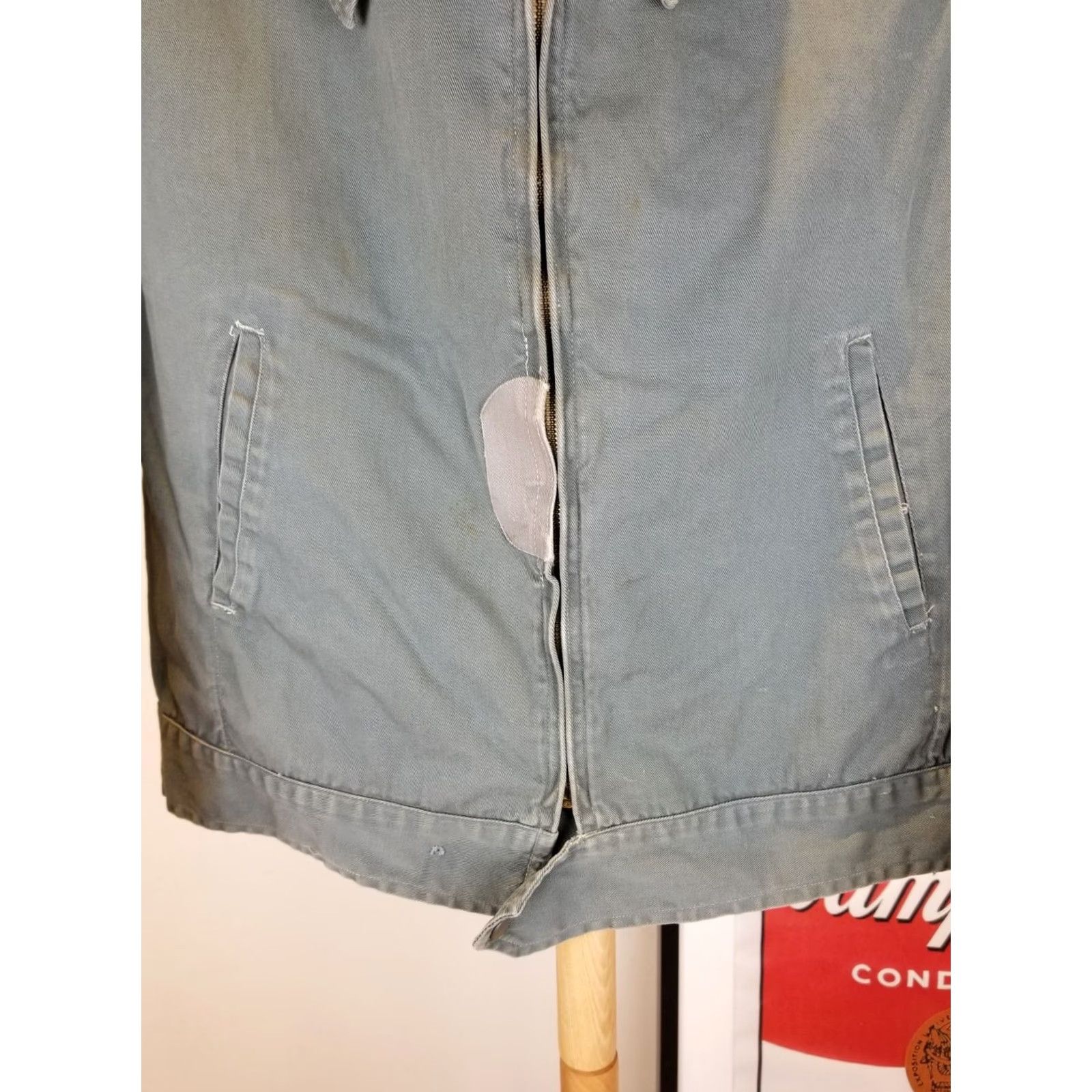 Vintage VINTAGE J. C. Penney WORK MECHANIC CROWN ZIPPER COTTON JACKET XL Gray Bomber Jacket Men Chest 24 24" 23" 20" Crown Zipper Cross Shoulder Mens Size US XL / EU 56 / 4 - 5 Thumbnail