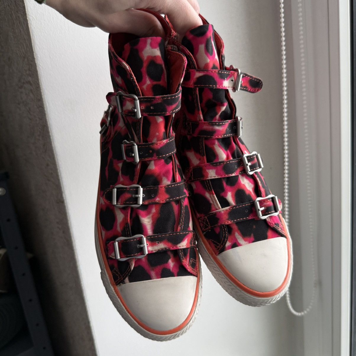 ASH 📌 Vintage Ash Y2K High Crazy Buckle Top Sneakers Size US 7 / IT 37 - 2 Thumbnail