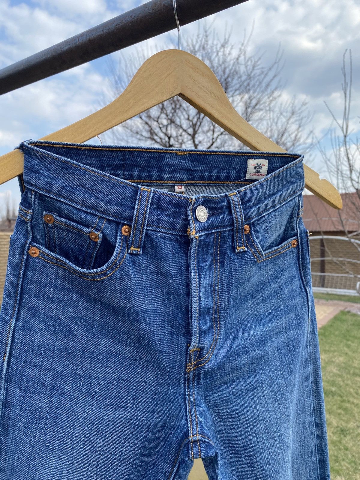 Levi's × Vintage Deadstock Levi’s White Oak Cone Denim Jeans Rare W23 XSS-XS Size 23" - 4 Thumbnail