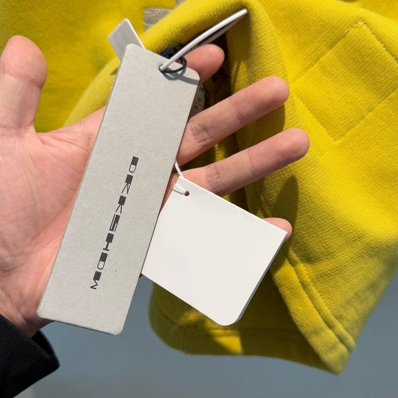 Rick Owens rick owens Double thread lemon yellow multi-stitch embroide Size US M / EU 48-50 / 2 - 7 Thumbnail