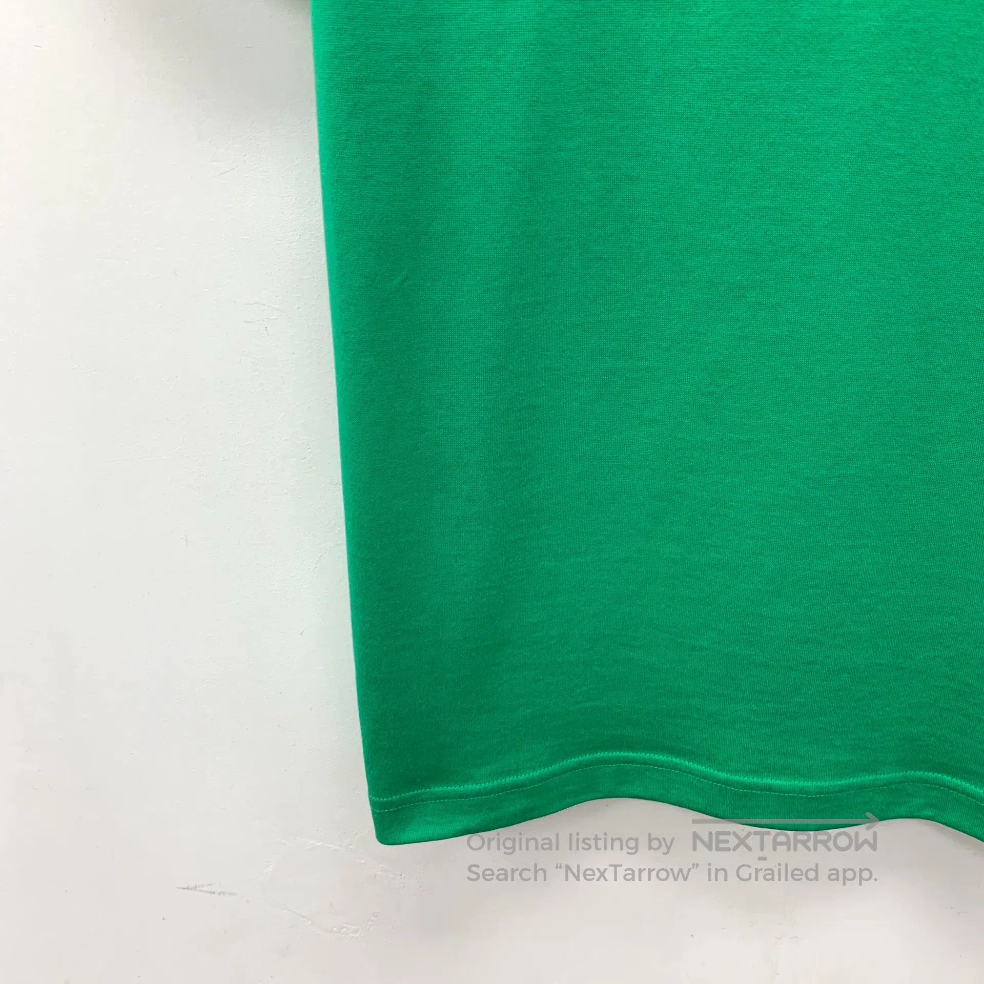 Acne Studios Acne Studios Green smiley face embroidery cotton round nec Size US XXS / EU 40 - 4 Thumbnail