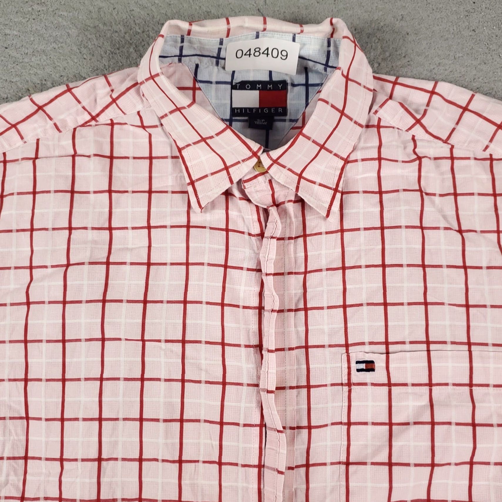 Tommy Hilfiger Tommy Hilfiger Shirt Mens Small Red Check Button-Up Short Sleeve Cotton Size US S / EU 44-46 / 1 - 2 Thumbnail