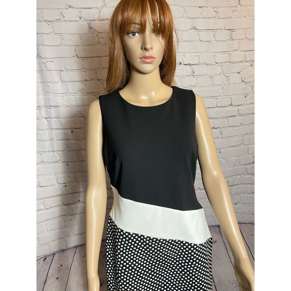 Tommy Hilfiger NWT New $129 Tommy Hilfiger Sleeveless Black White Dress Si Size M / US 6-8 / IT 42-44 - 2 Thumbnail