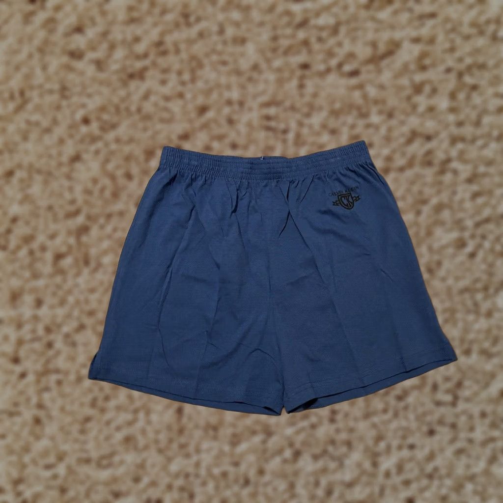 Calvin Klein VINTAGE Calvin Klein Blue Cotton Gym Sweat Shorts Mens Medium M Portugal Size US 31 - 1 Thumbnail