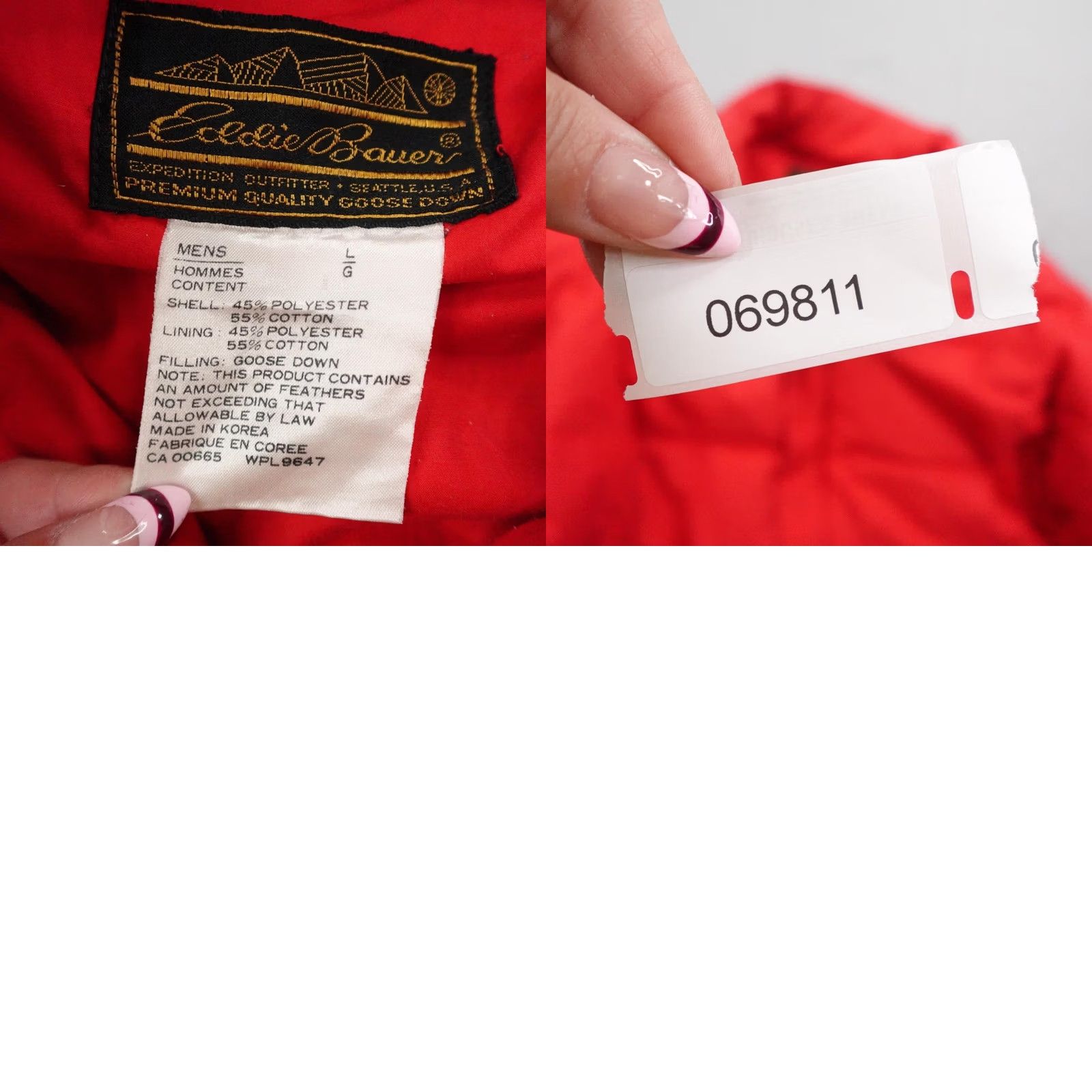 Eddie Bauer VINTAGE Eddie Bauer Jacket Mens Large Red Goose Down Puffer Insulated Coat 80s Size US L / EU 52-54 / 3 - 8 Thumbnail