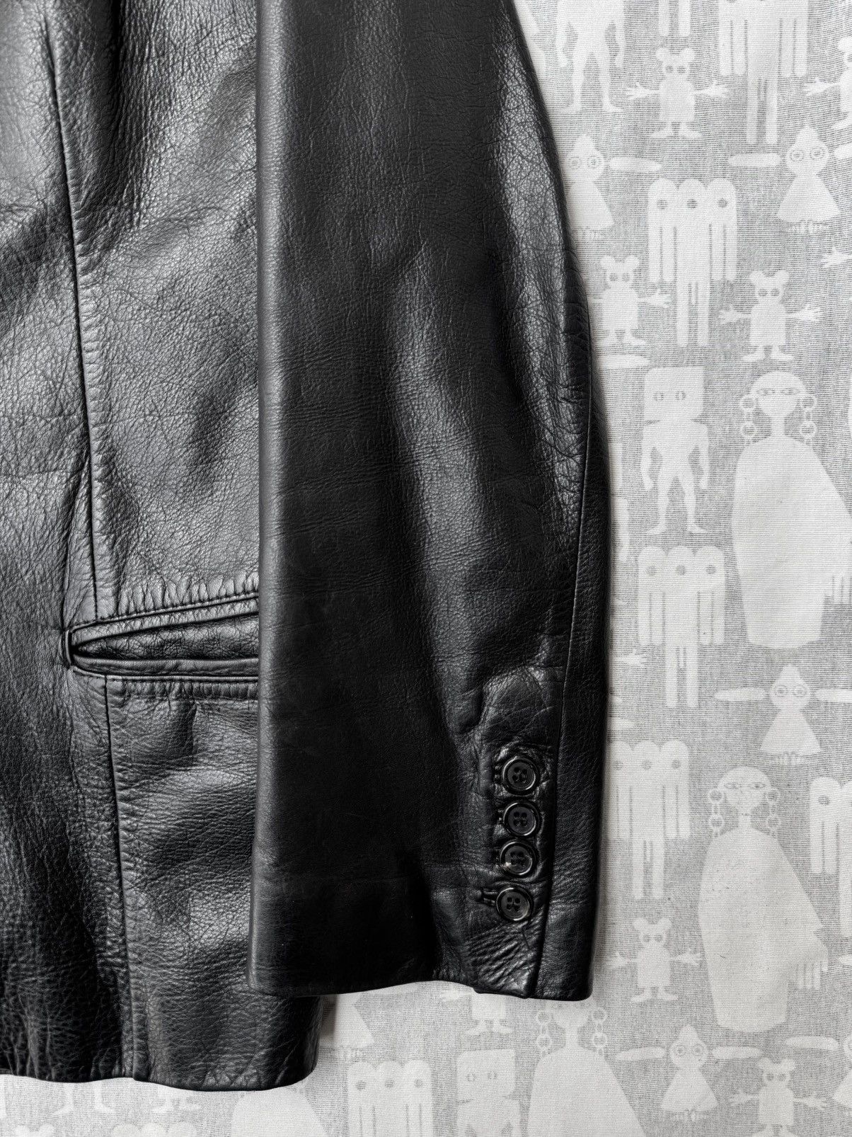 Ann Demeulemeester Ann Demeulemeester AW98 Leather Blazer Size S / US 4 / IT 40 - 6 Thumbnail