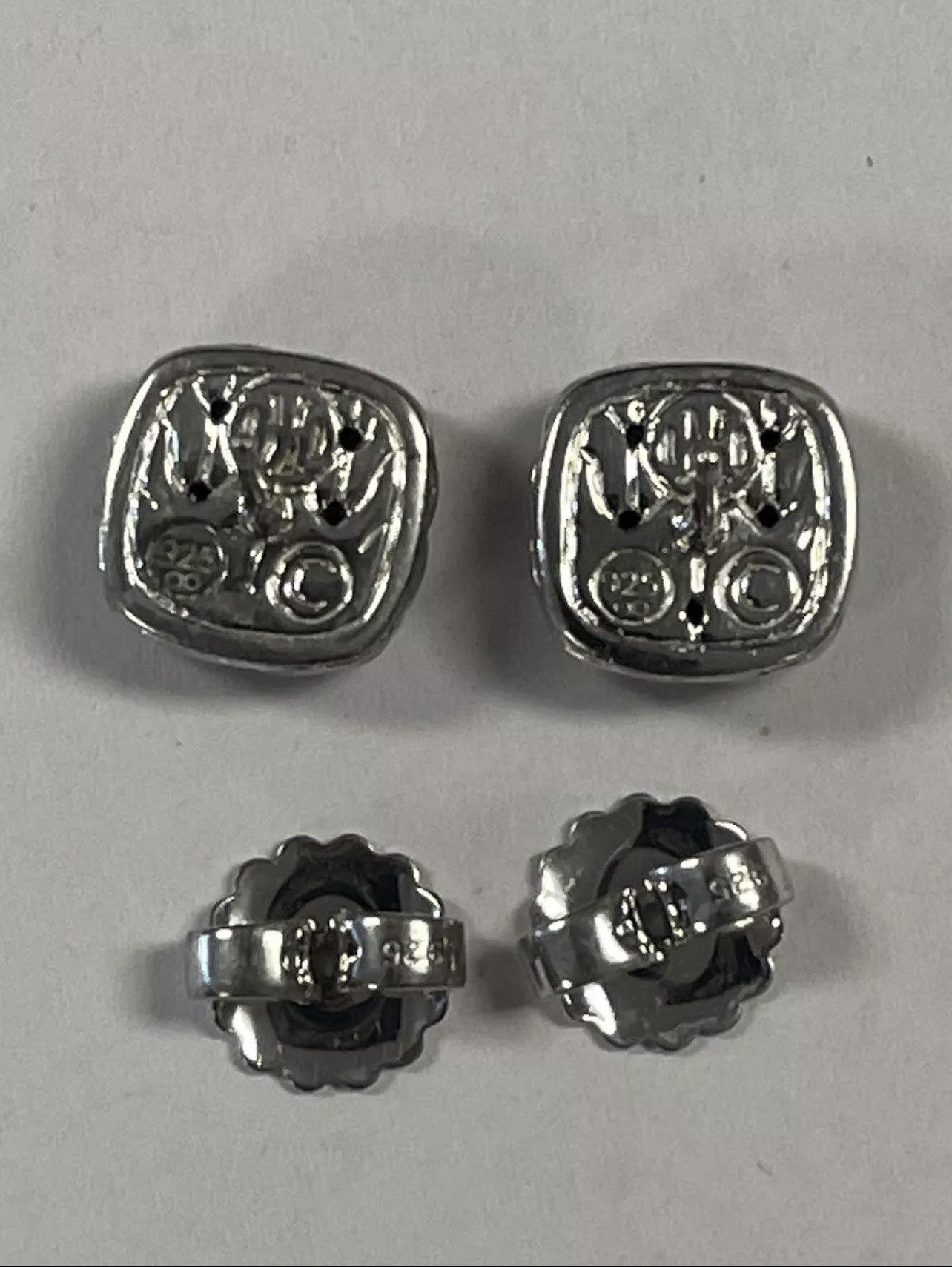 John Hardy John Hardy Classic Chain Silver & DIamond Square Earrings Size ONE SIZE - 7 Thumbnail