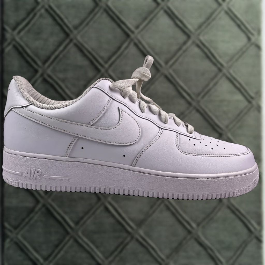 Nike Nike Air Force 1 '07 Men Sneakers White CW2288-111 13 USA 47.5 Leather Lace Up Low Top Cushioned Comfort Breathable All White Casual Activewear Shoes Size US 12 / EU 45 - 1 Thumbnail