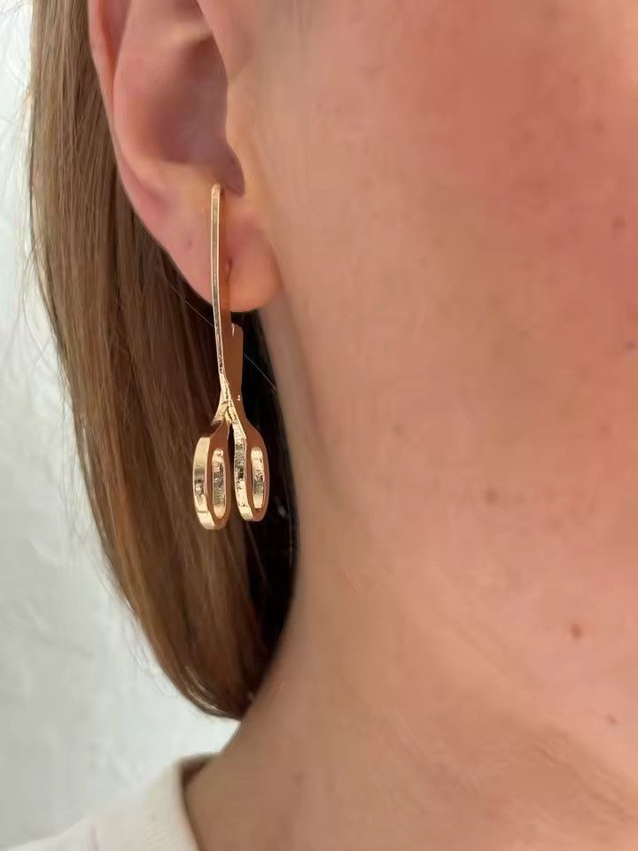 Jewelry Punk Aesthetic "Broken" Scissors Earrings Size ONE SIZE - 5 Thumbnail