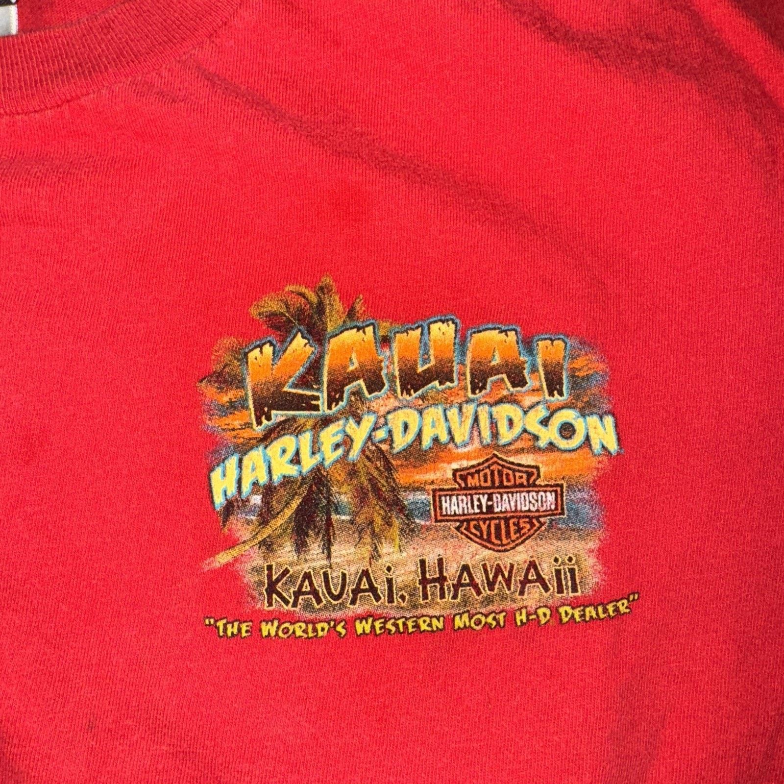 Harley Davidson × Vintage 2008 Harley Davidson Hawaii T-Shirt Red XL 20x26 Size US XL / EU 56 / 4 - 9 Thumbnail