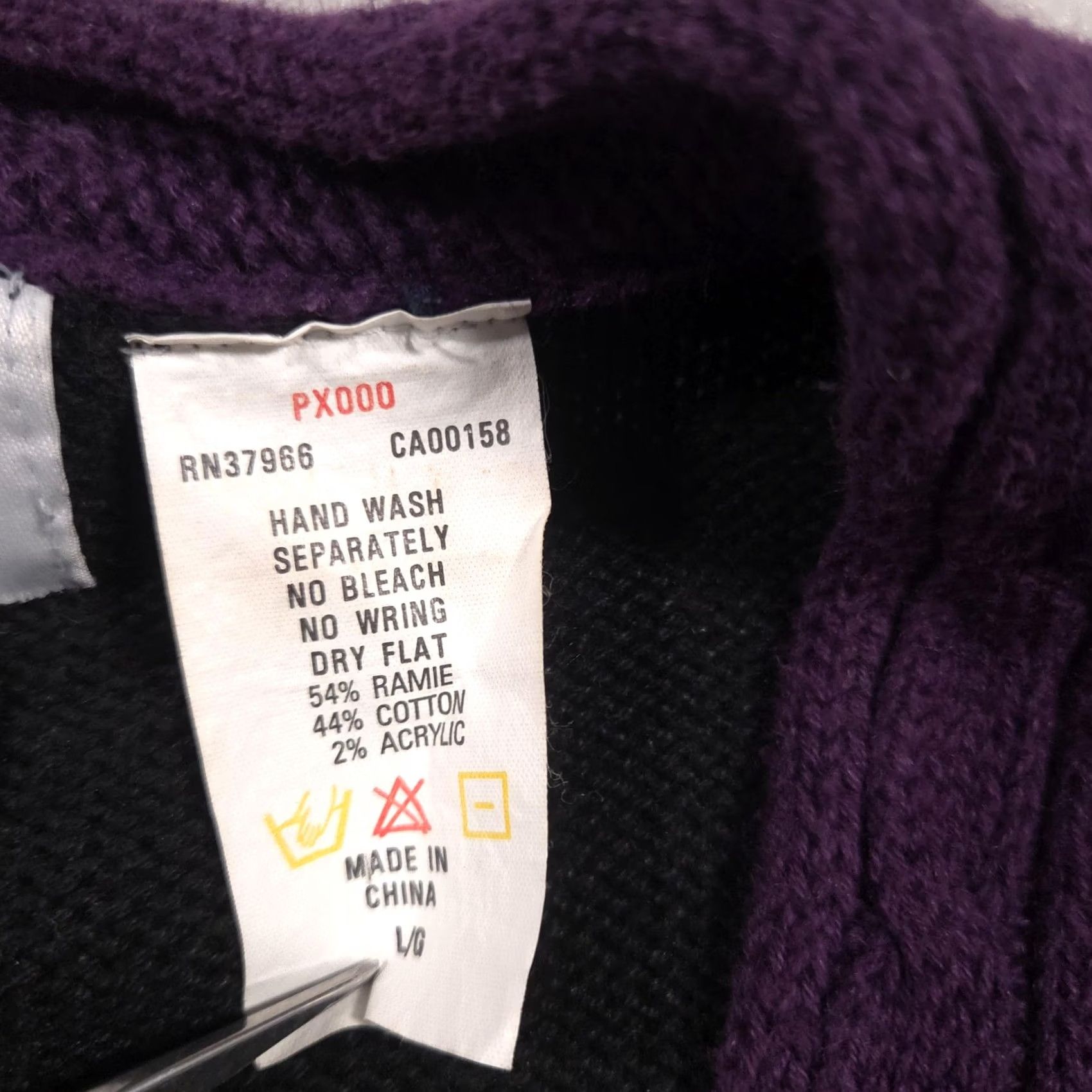 Jantzen VINTAGE Jantzen Cardigan Sweater Womens Large Black Purple Embroidered 90s Size L / US 10 / IT 46 - 7 Thumbnail