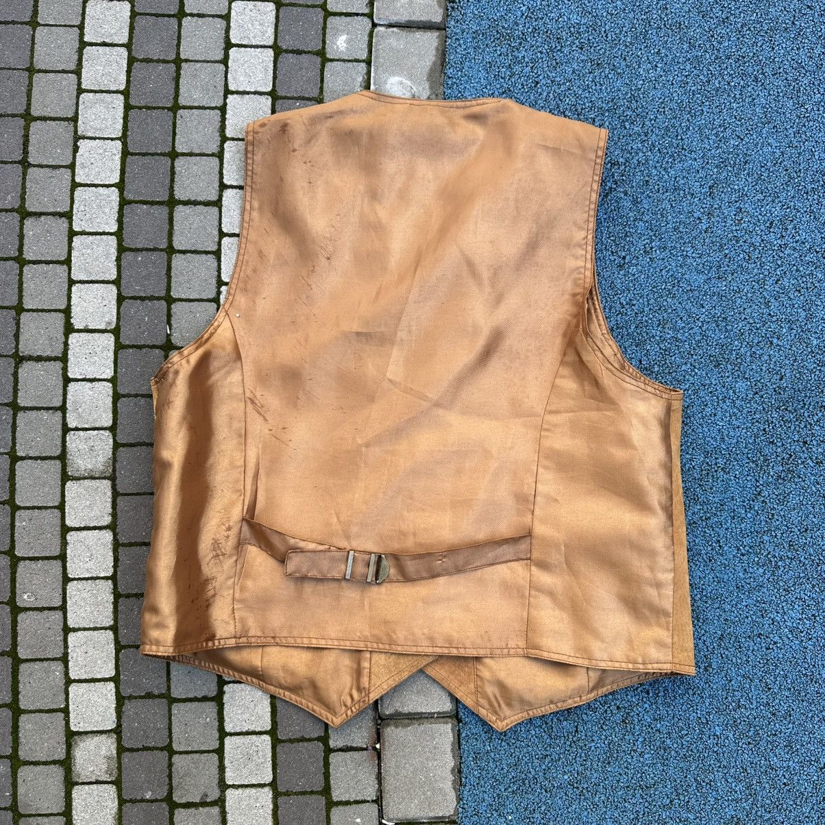 Japanese Brand × Leather Vintage Frontier Leather Vest Old Money Y2K 00s USA Size US L / EU 52-54 / 3 - 2 Thumbnail