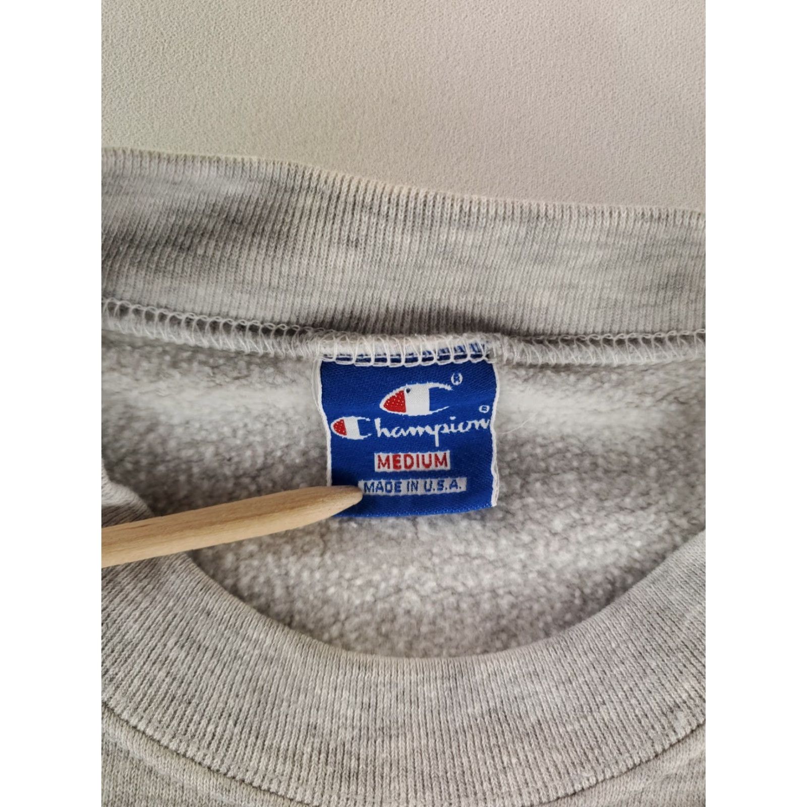 Champion VINTAGE Champion MIT Crew Neck Sweatshirt Gray Embroidered Mens M 90s Size US M / EU 48-50 / 2 - 3 Thumbnail