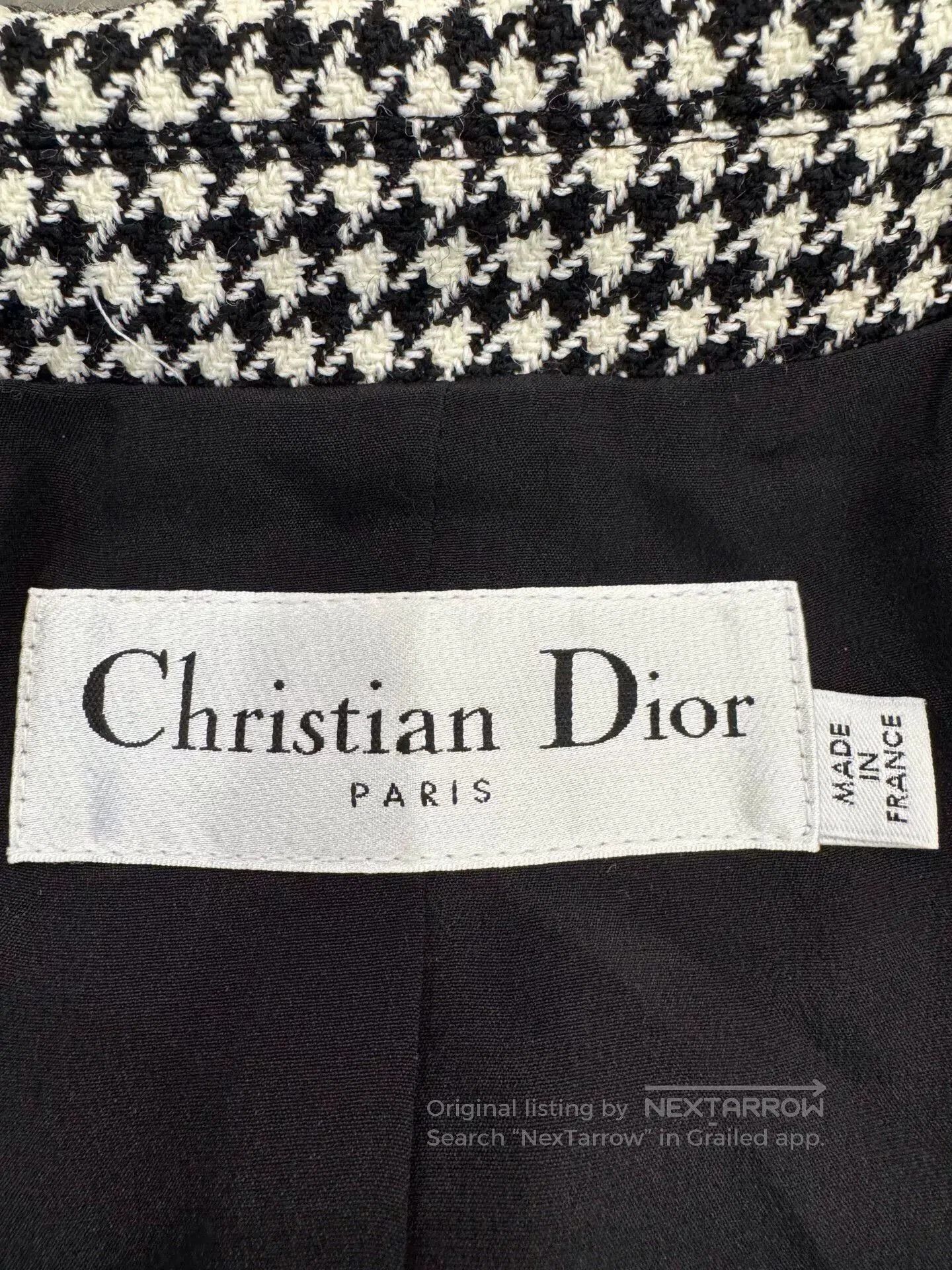 Dior Dior Women's Houndstooth Wool Jacket. Size XS / US 0-2 / IT 36-38 - 5 Thumbnail