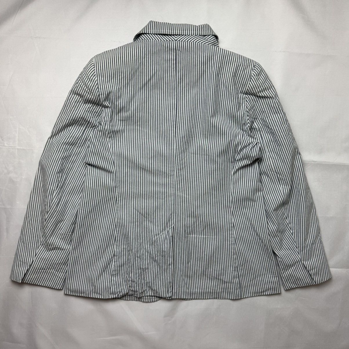 Weekend Max Mara Weekend Max Mara Striped Blazer Jacket Blue White Size 10 Size L / US 10 / IT 46 - 10 Thumbnail