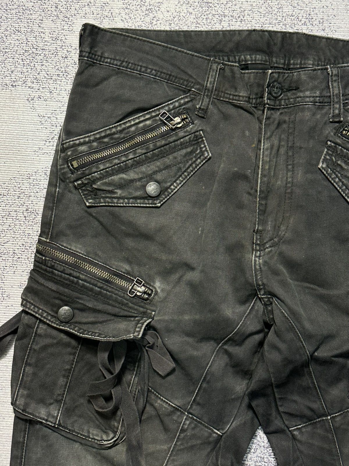 If Six Was Nine ROEN X Sematicdesign Black Rust Strech Bondage Denim Jeans Size US 32 / EU 48 - 6 Thumbnail